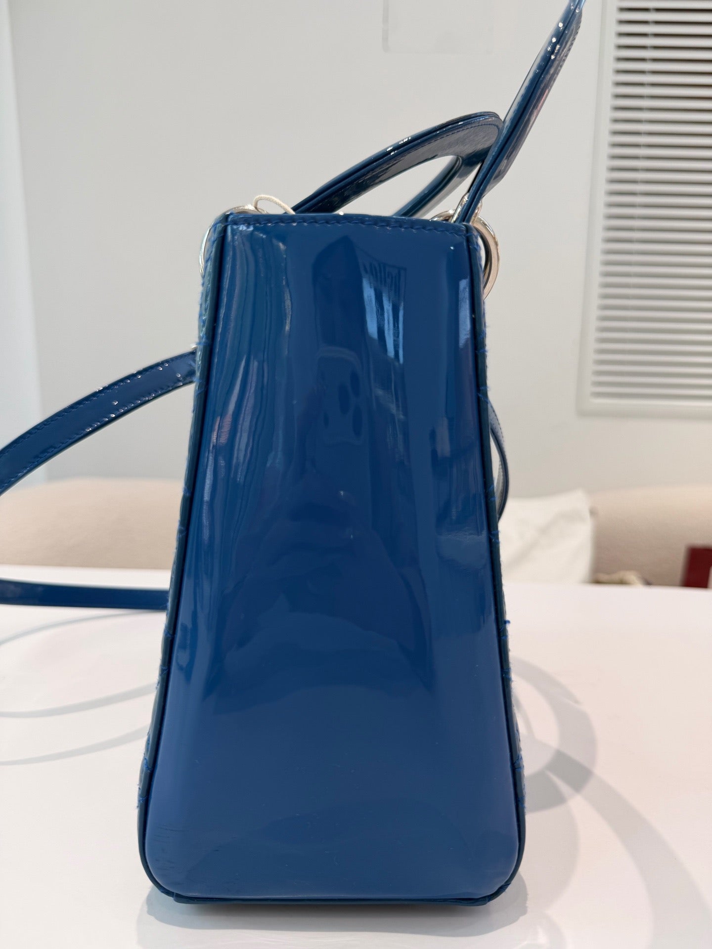 Dior - Lady Dior - Patent leather - Blue - (medium)