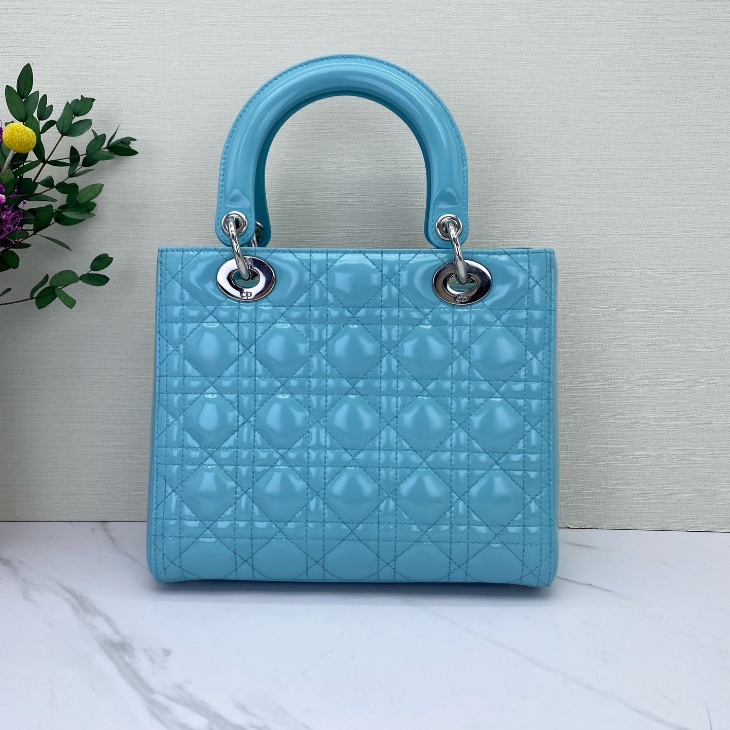 Dior - Lady Dior - Patent leather - Blue - (medium)