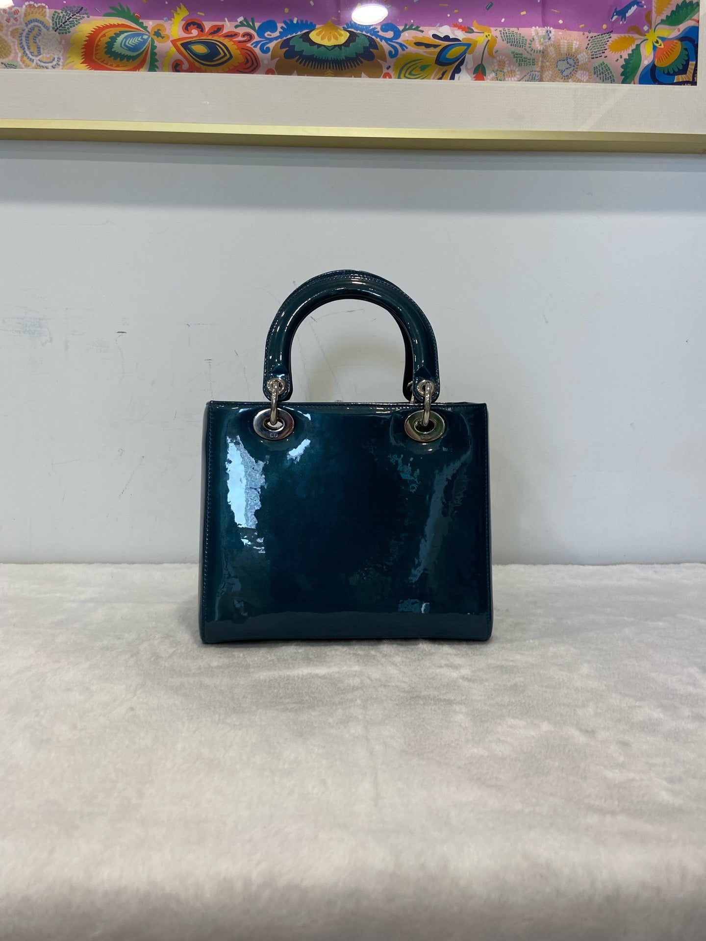 Dior - Lady Dior - Patent leather - Blue - (medium)