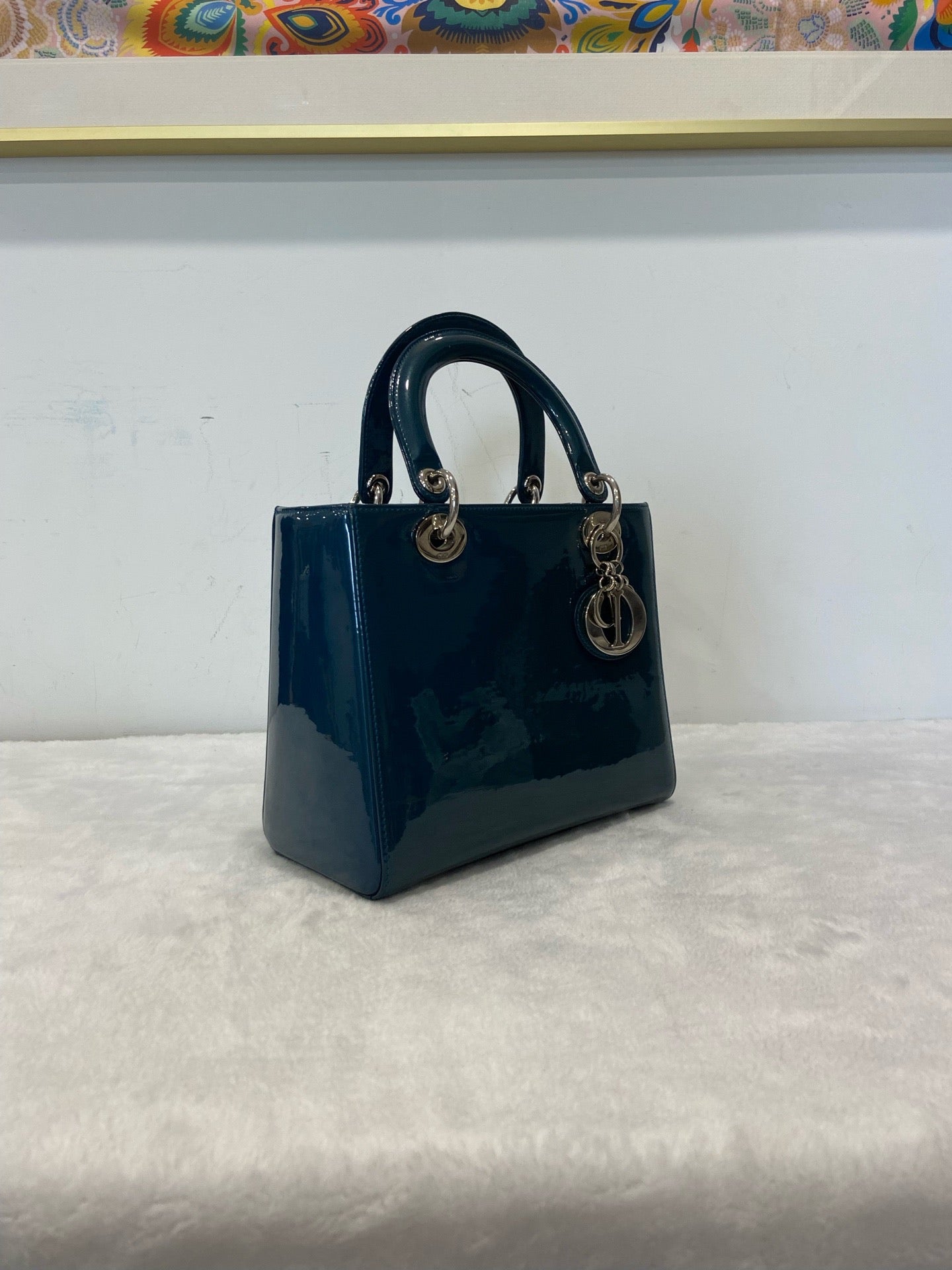 Dior - Lady Dior - Patent leather - Blue - (medium)