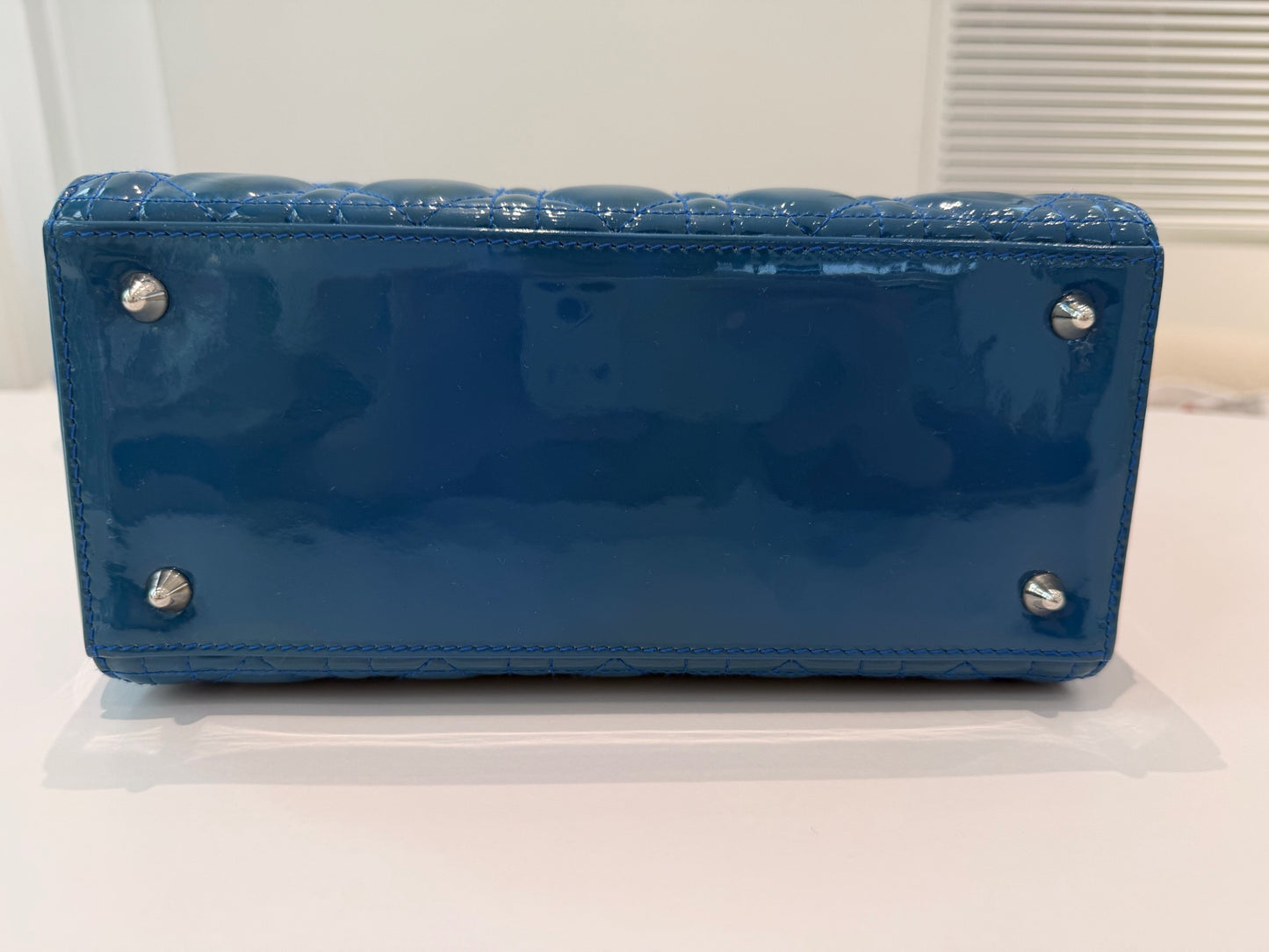 Dior - Lady Dior - Patent leather - Blue - (medium)