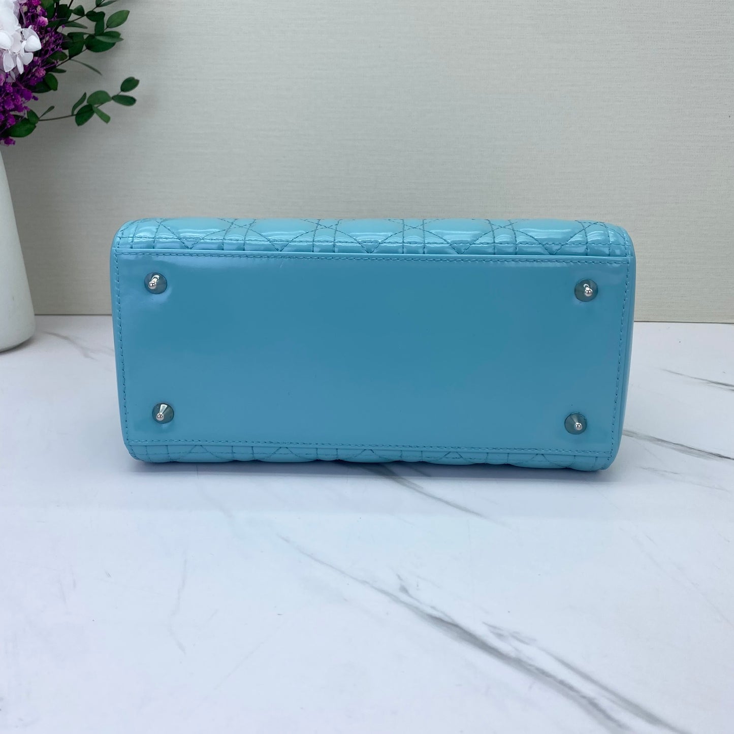 Dior - Lady Dior - Patent leather - Blue - (medium)