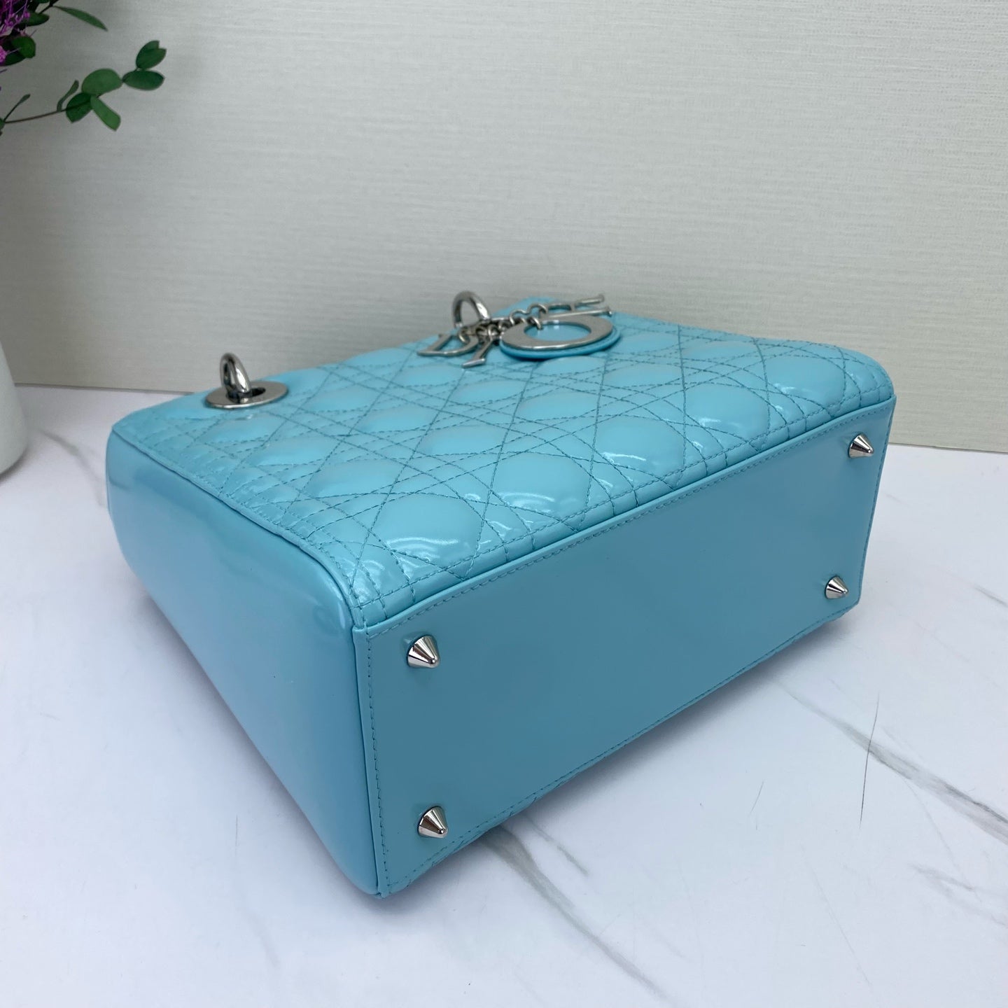 Dior - Lady Dior - Patent leather - Blue - (medium)