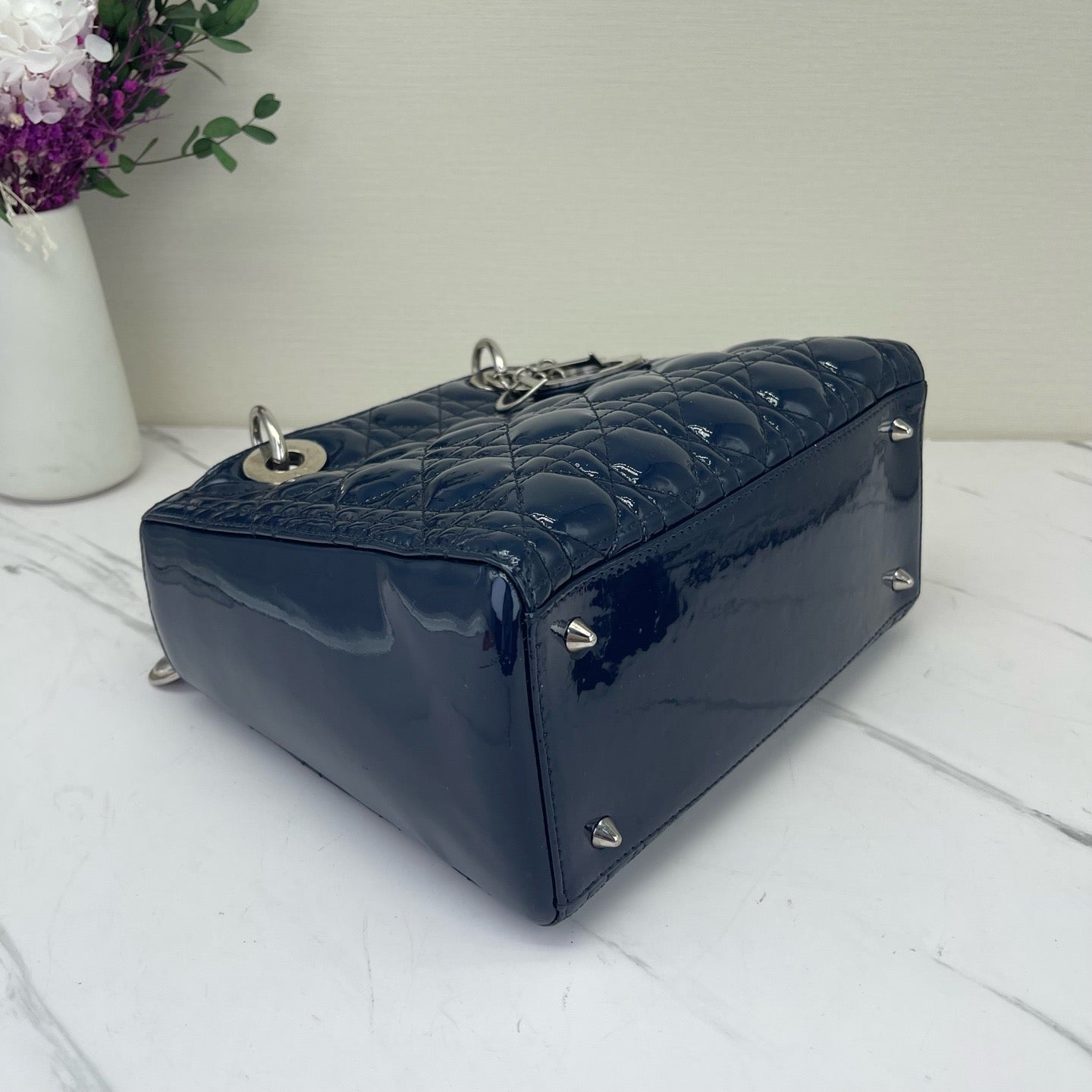 Dior - Lady Dior - Patent leather - Blue - (medium)