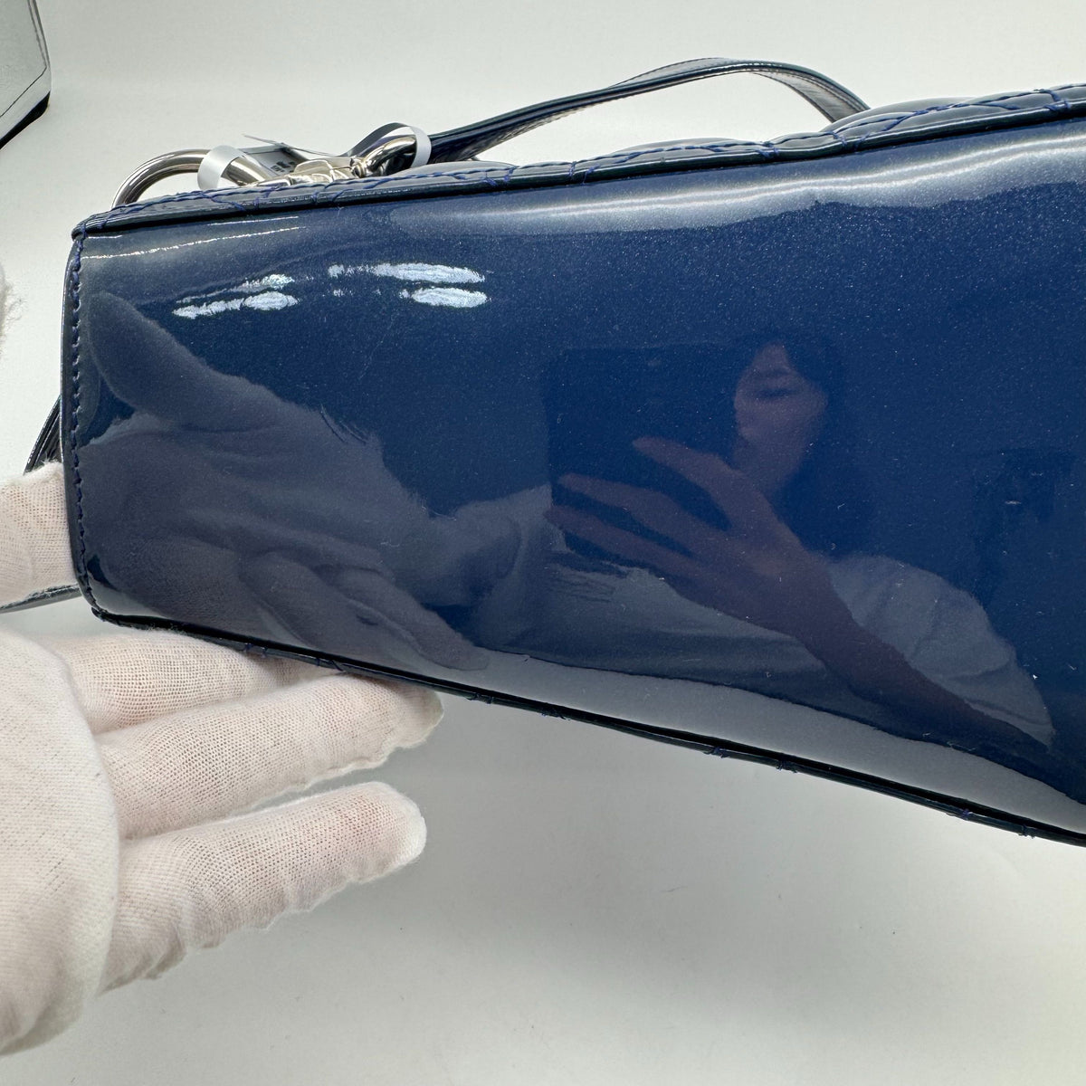 Dior - Lady Dior - Patent leather - Blue - (medium)