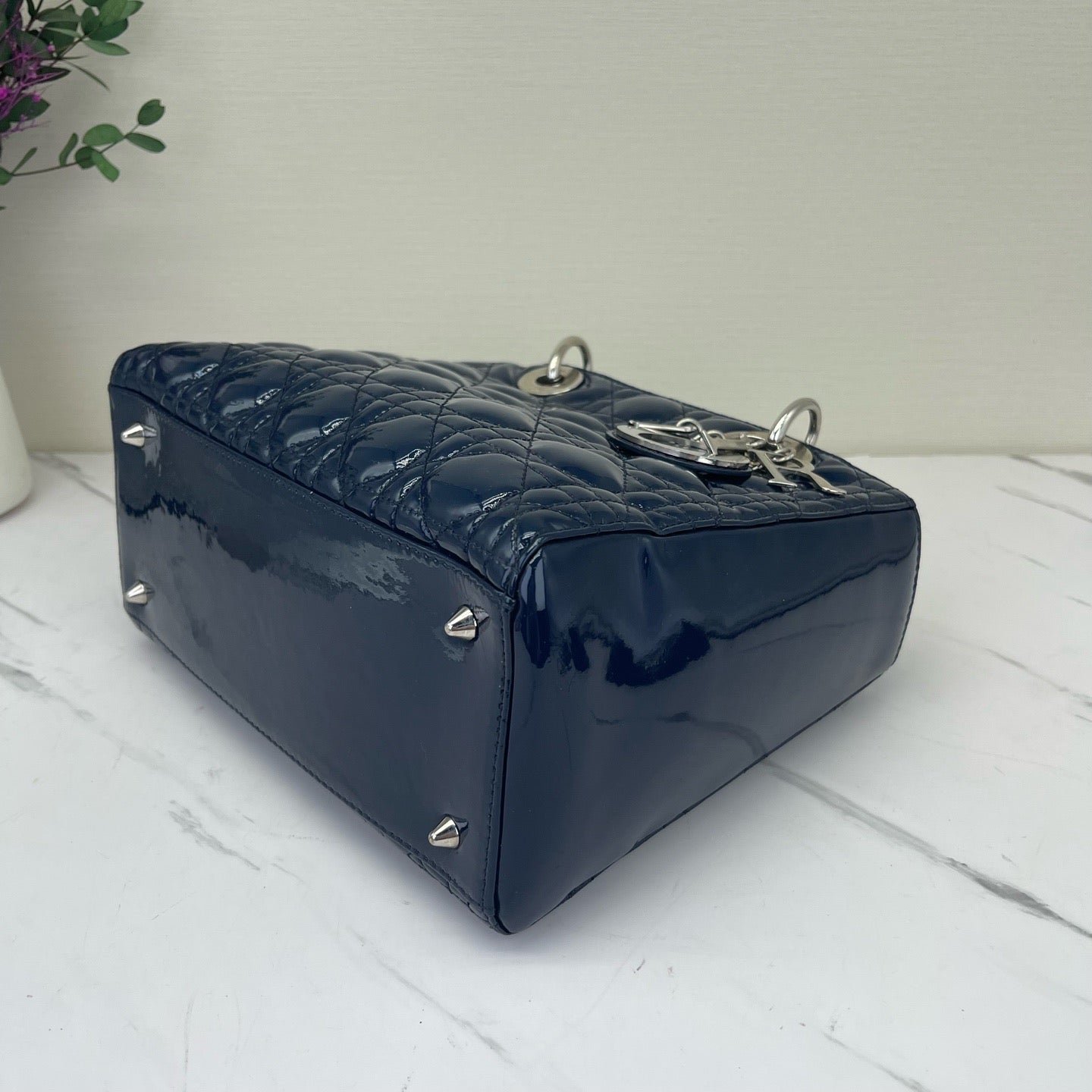 Dior - Lady Dior - Patent leather - Blue - (medium)