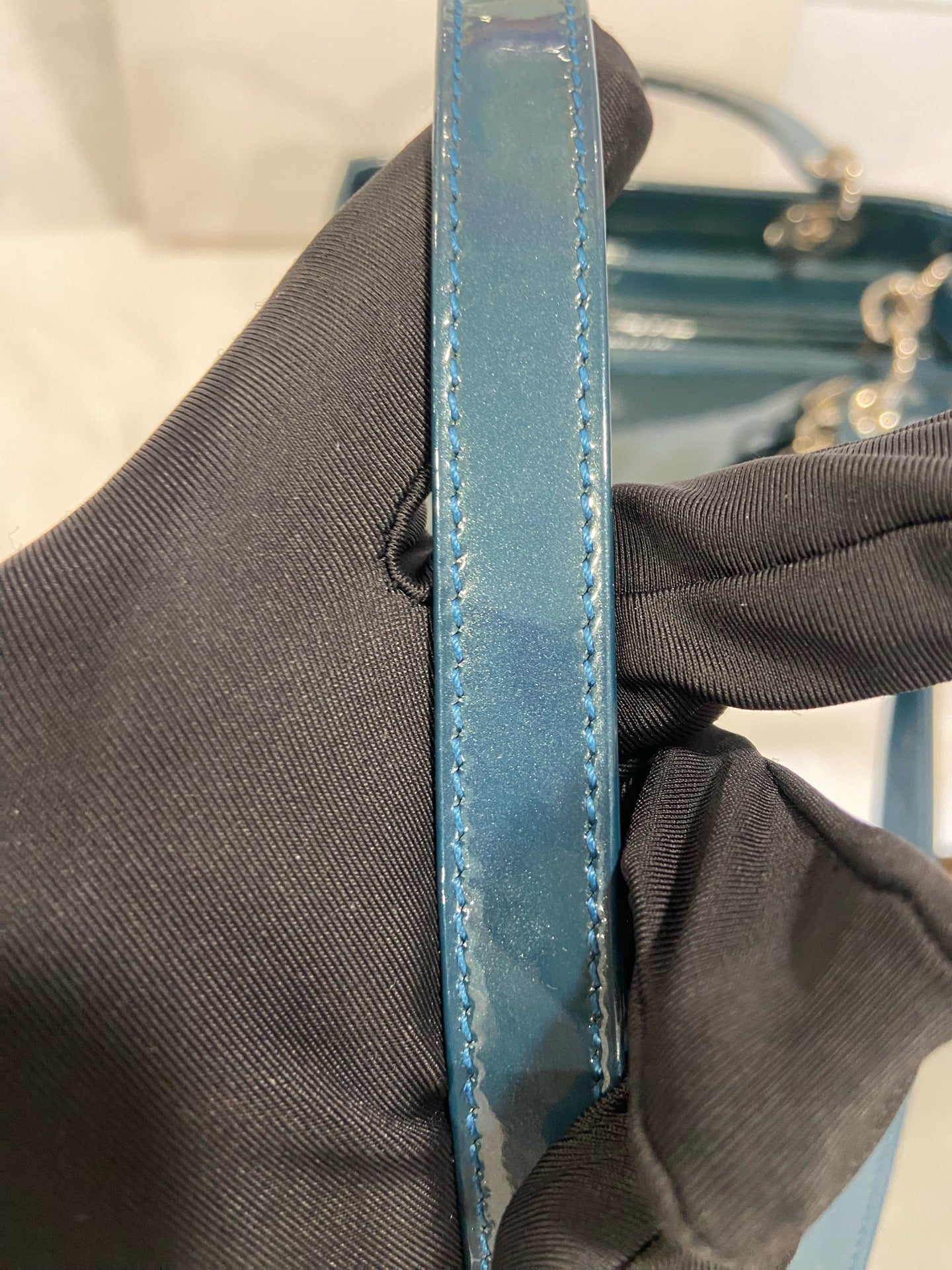 Dior - Lady Dior - Patent leather - Blue - (medium)