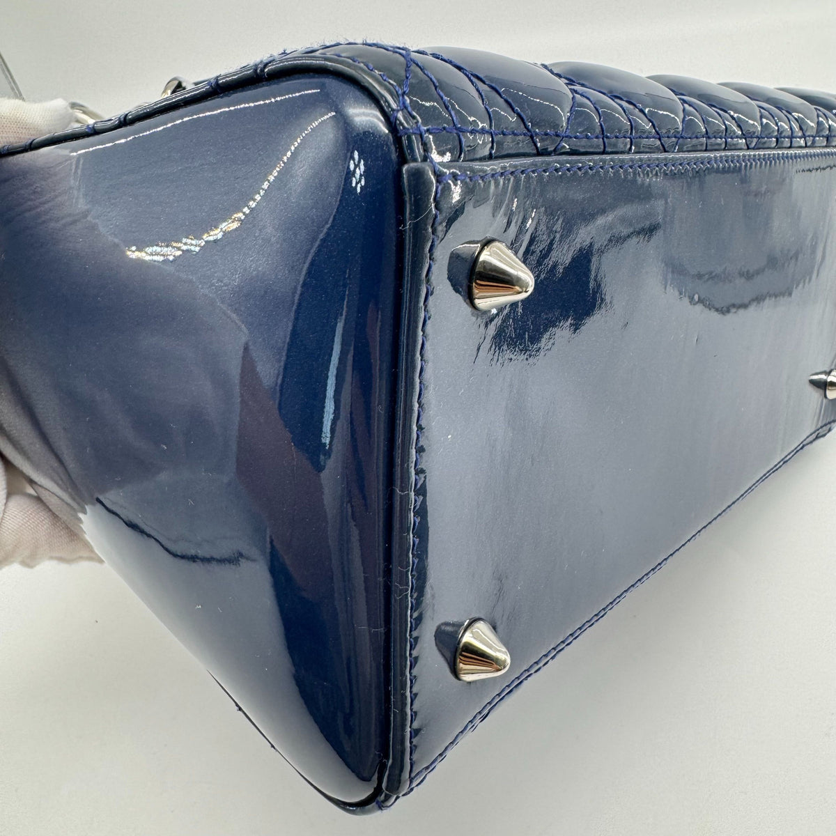 Dior - Lady Dior - Patent leather - Blue - (medium)
