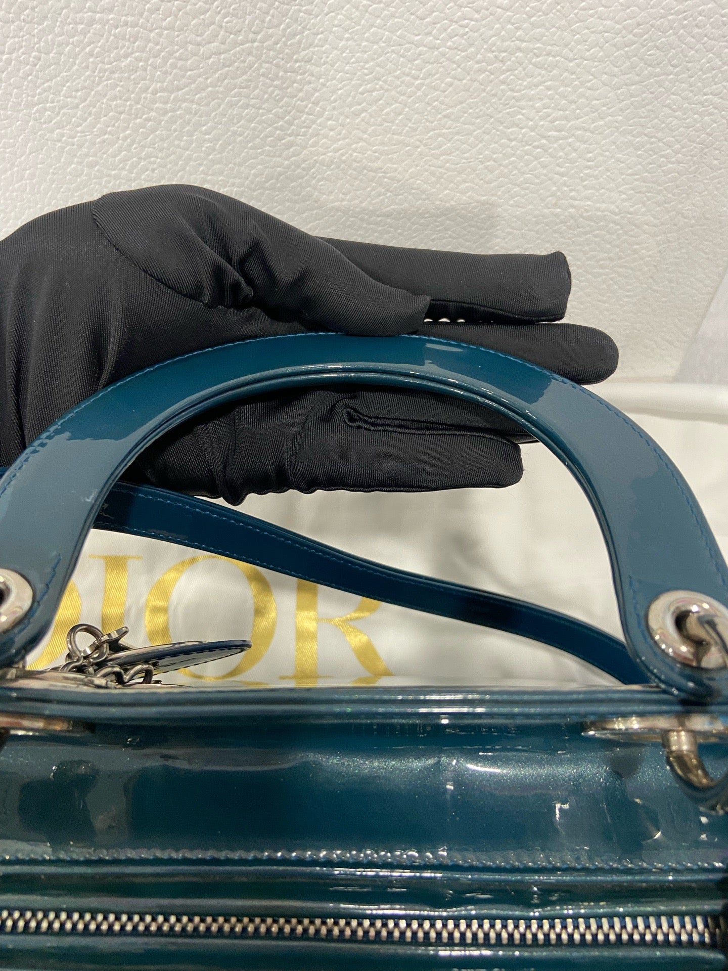Dior - Lady Dior - Patent leather - Blue - (medium)