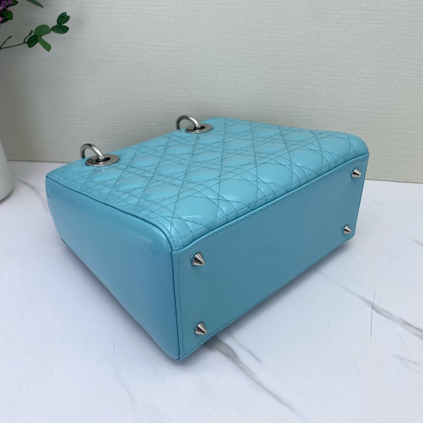 Dior - Lady Dior - Patent leather - Blue - (medium)