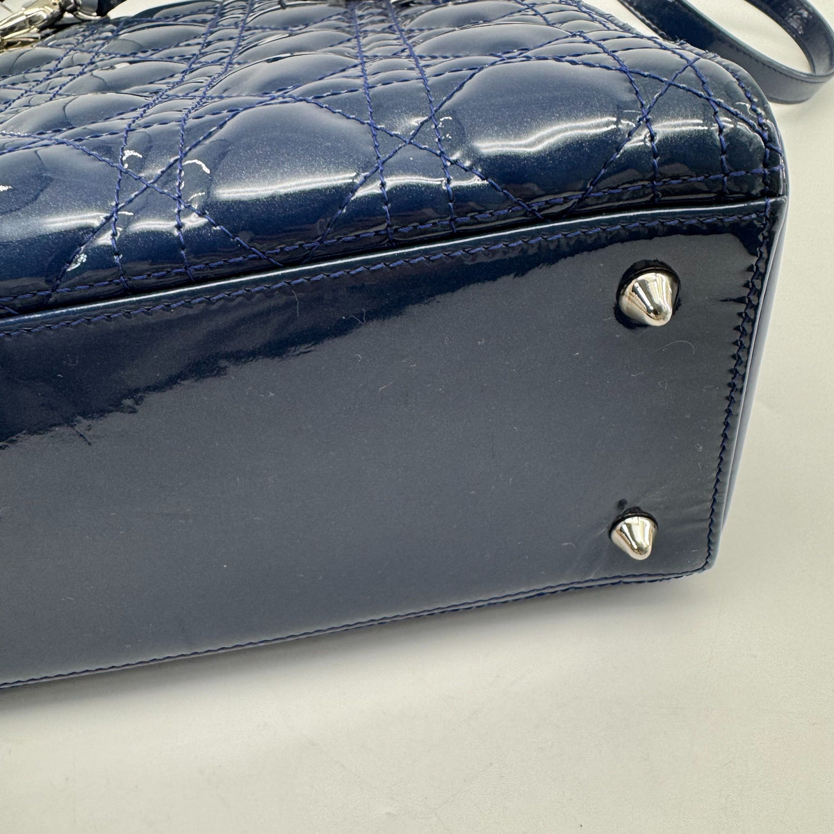 Dior - Lady Dior - Patent leather - Blue - (medium)
