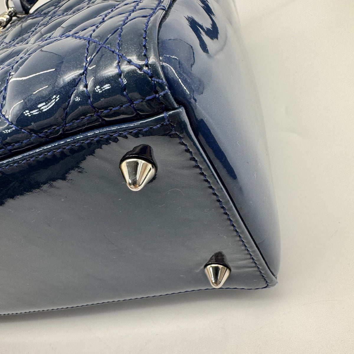Dior - Lady Dior - Patent leather - Blue - (medium)