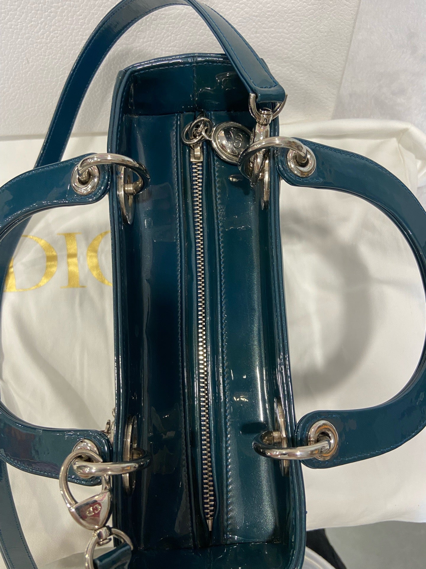 Dior - Lady Dior - Patent leather - Blue - (medium)