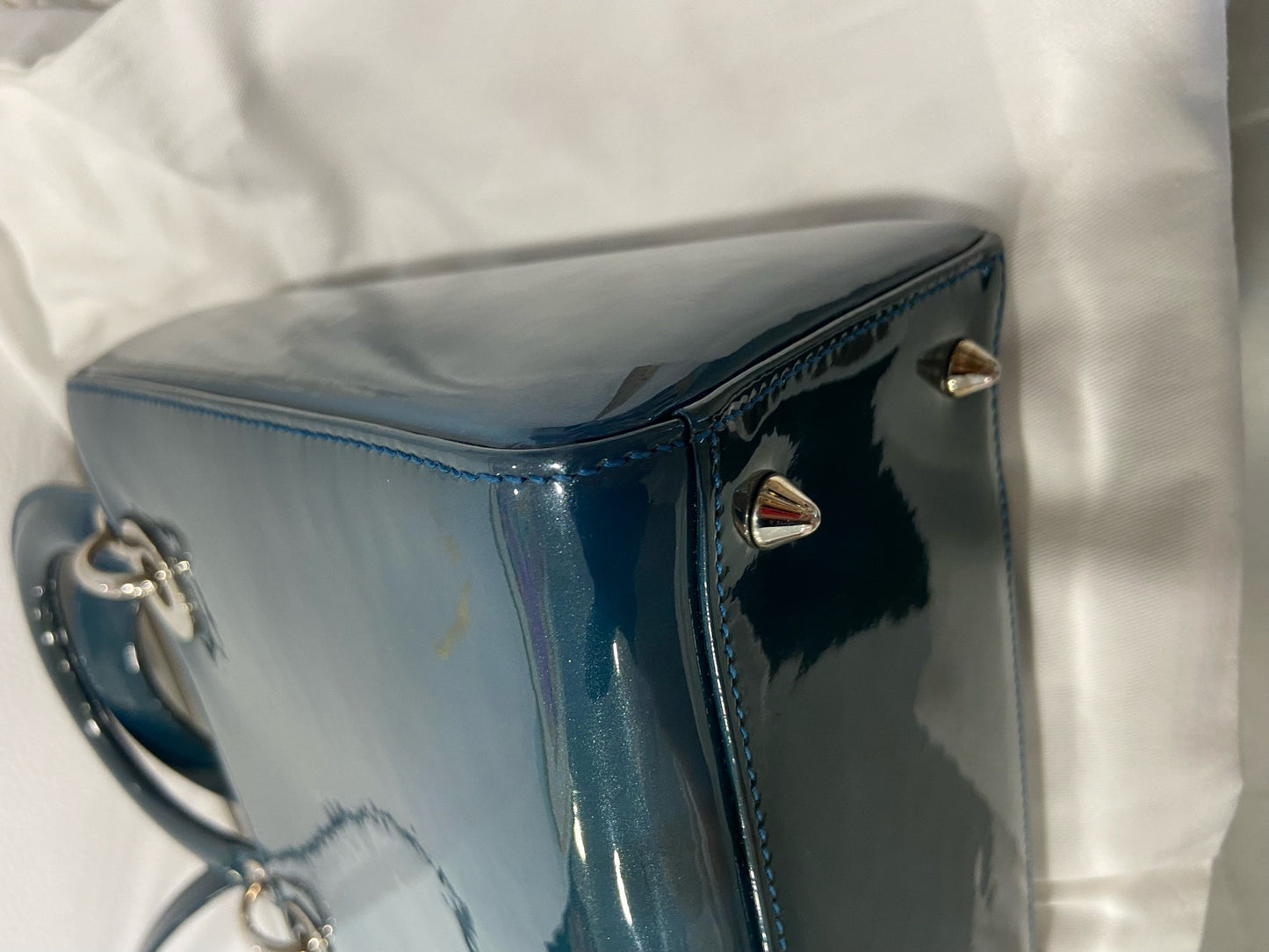 Dior - Lady Dior - Patent leather - Blue - (medium)