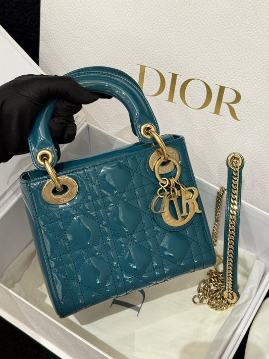 Dior - Lady Dior - Patent leather - Blue - (mini)
