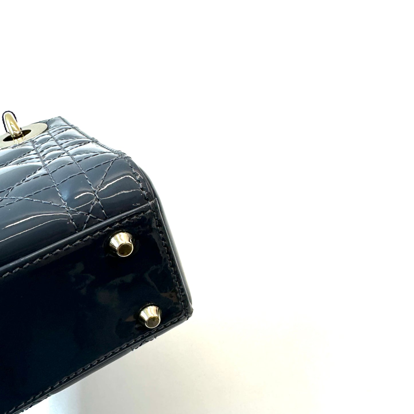 Dior - Lady Dior - Patent leather - Blue - (small)