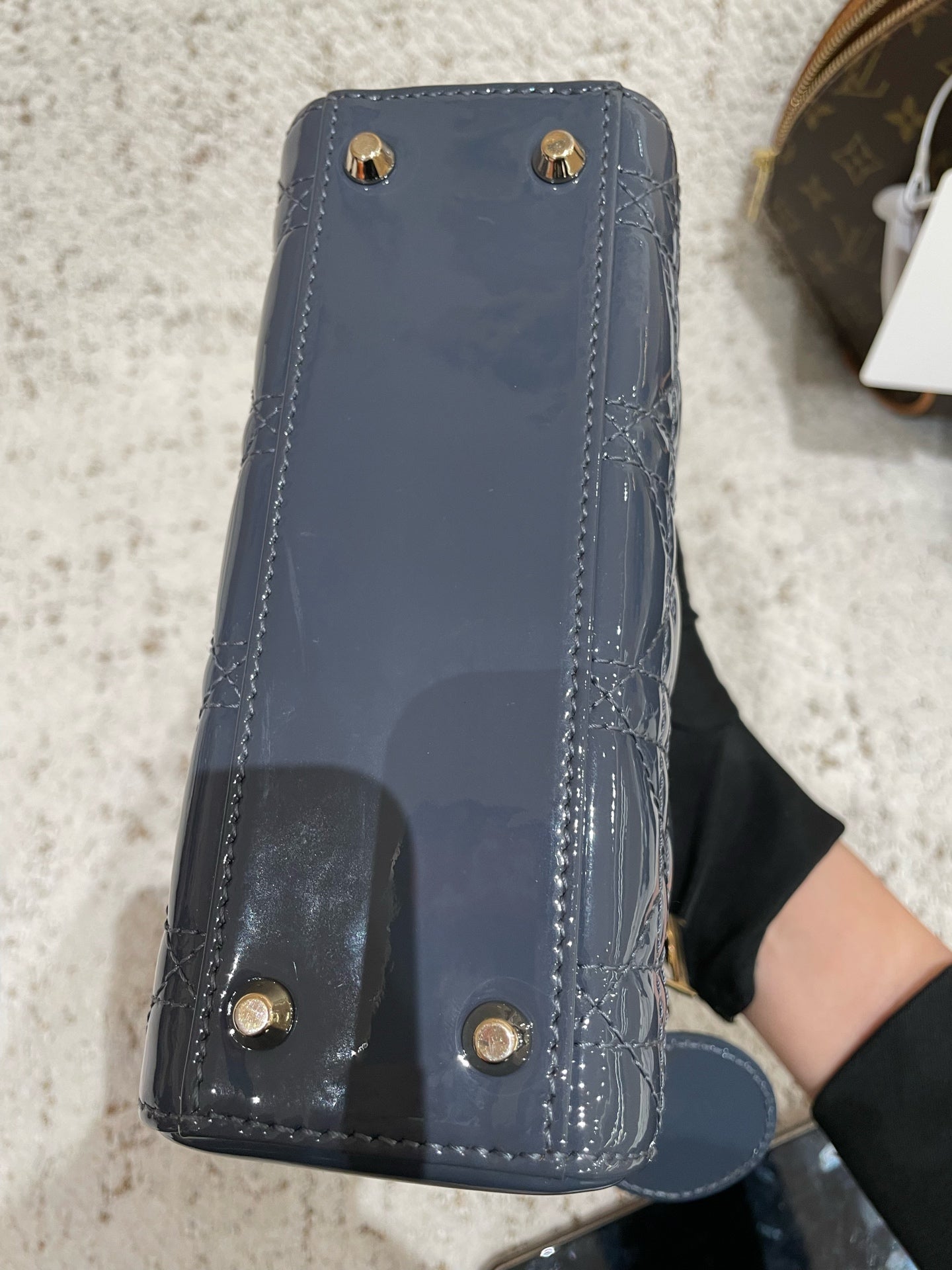 Dior - Lady Dior - Patent leather - Blue - (small)