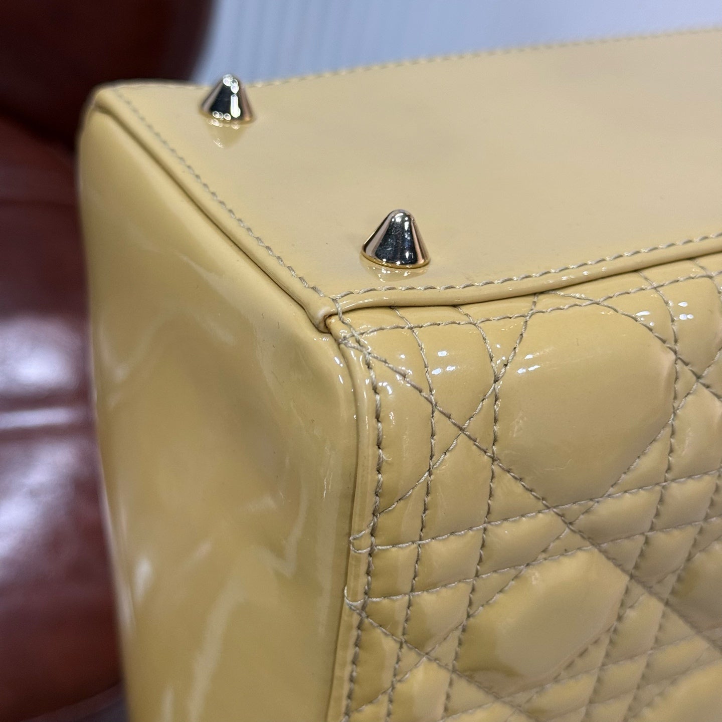 Dior - Lady Dior - Patent leather - Brown - (medium)