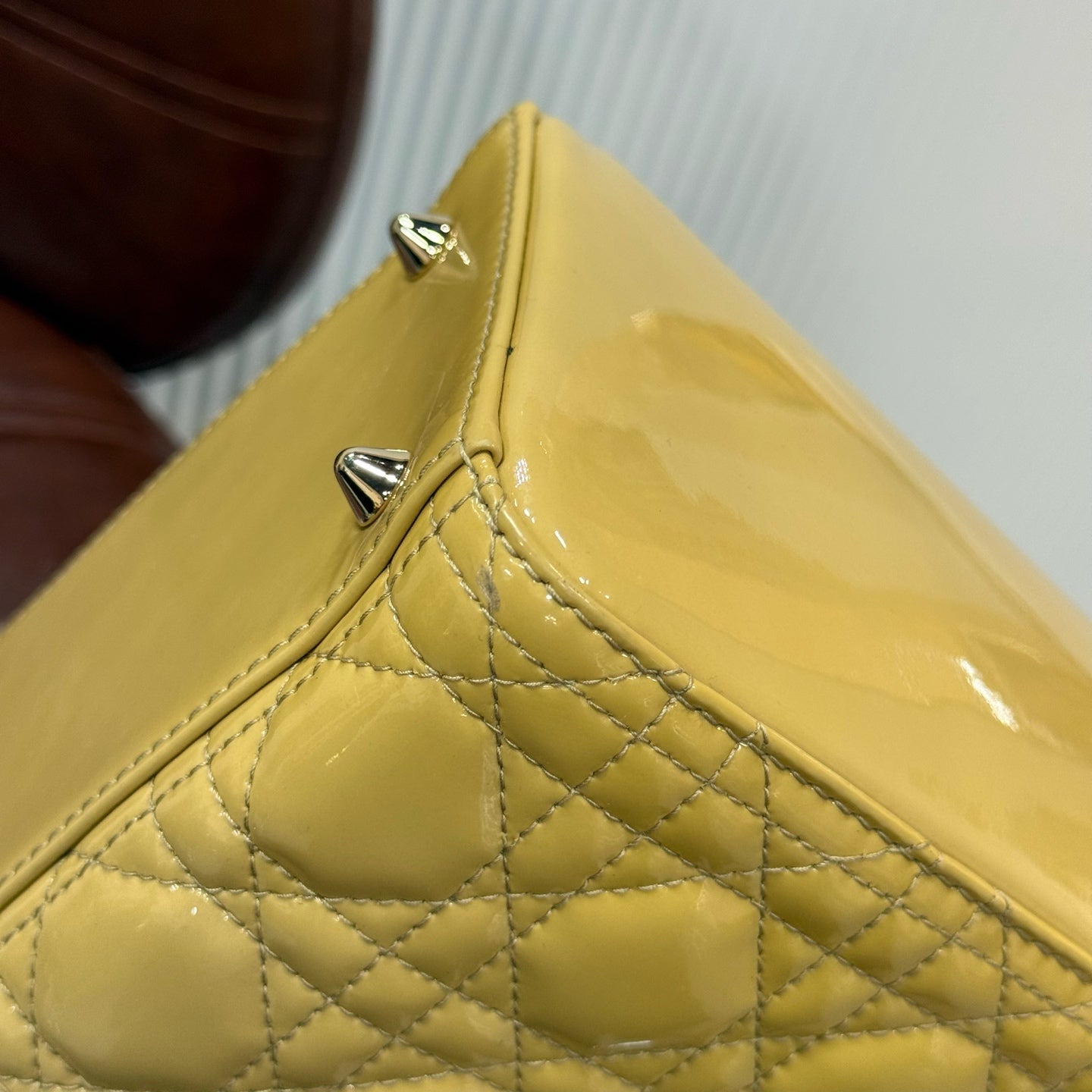 Dior - Lady Dior - Patent leather - Brown - (medium)