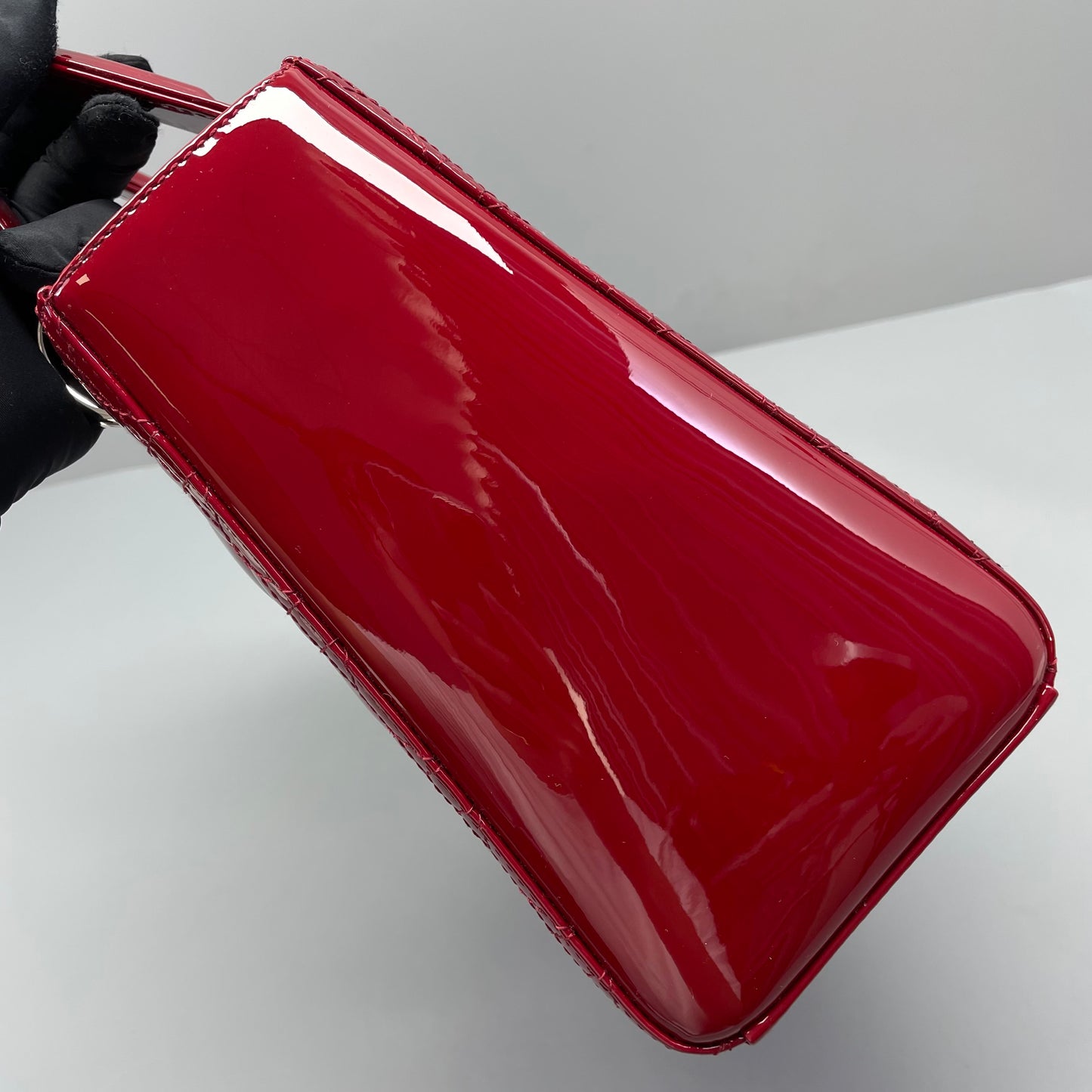 Dior - Lady Dior - Patent leather - Burgundy - (medium)