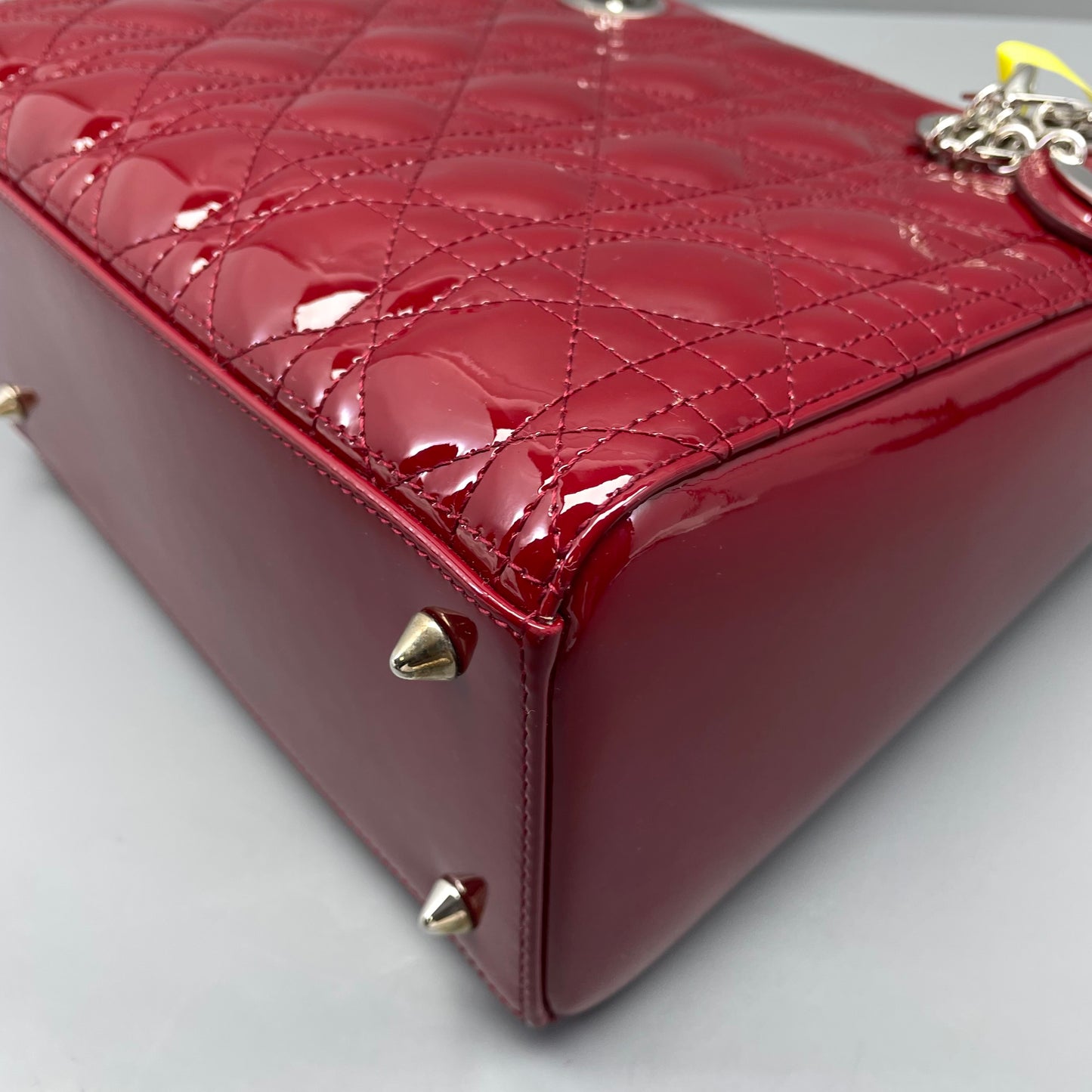 Dior - Lady Dior - Patent leather - Burgundy - (medium)