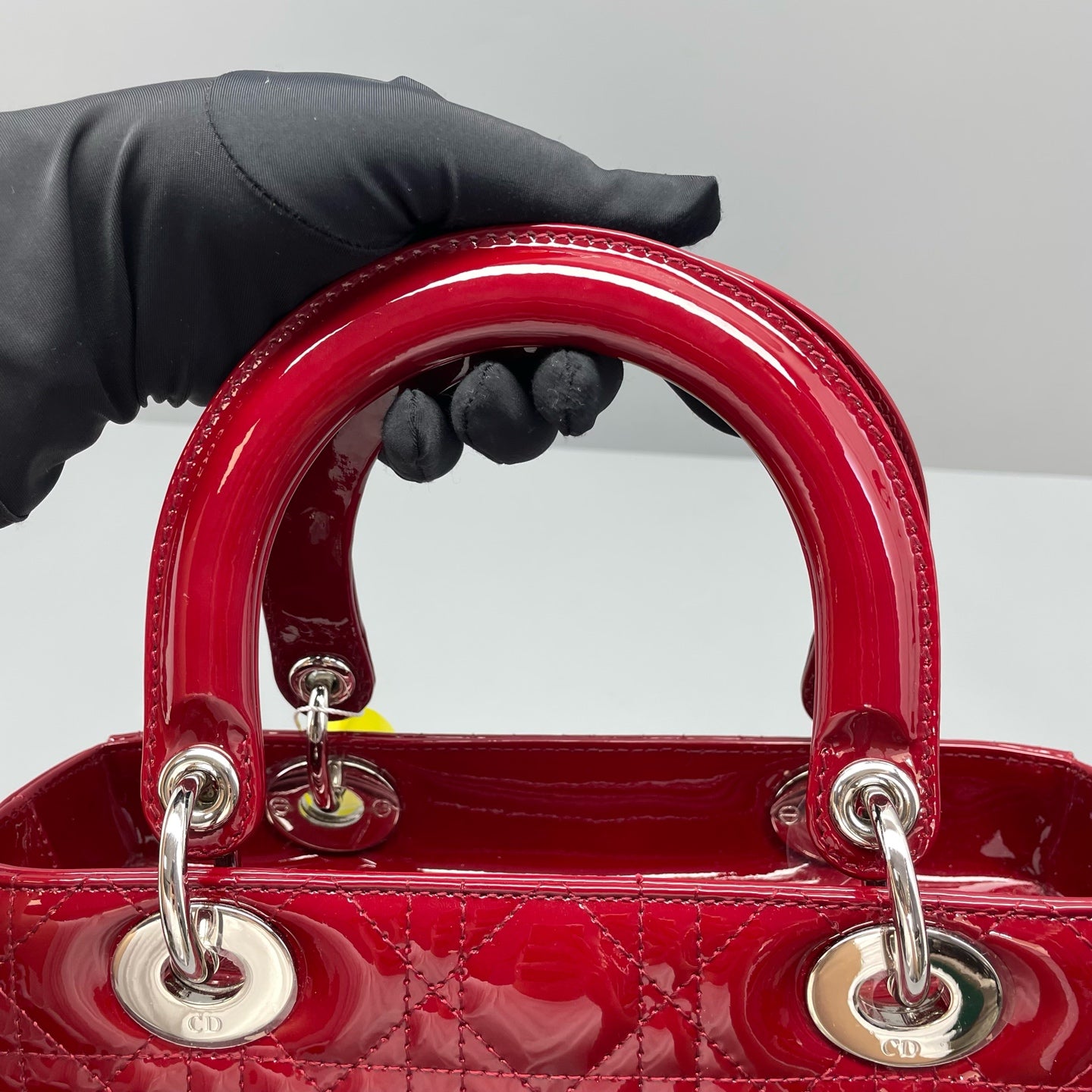 Dior - Lady Dior - Patent leather - Burgundy - (medium)
