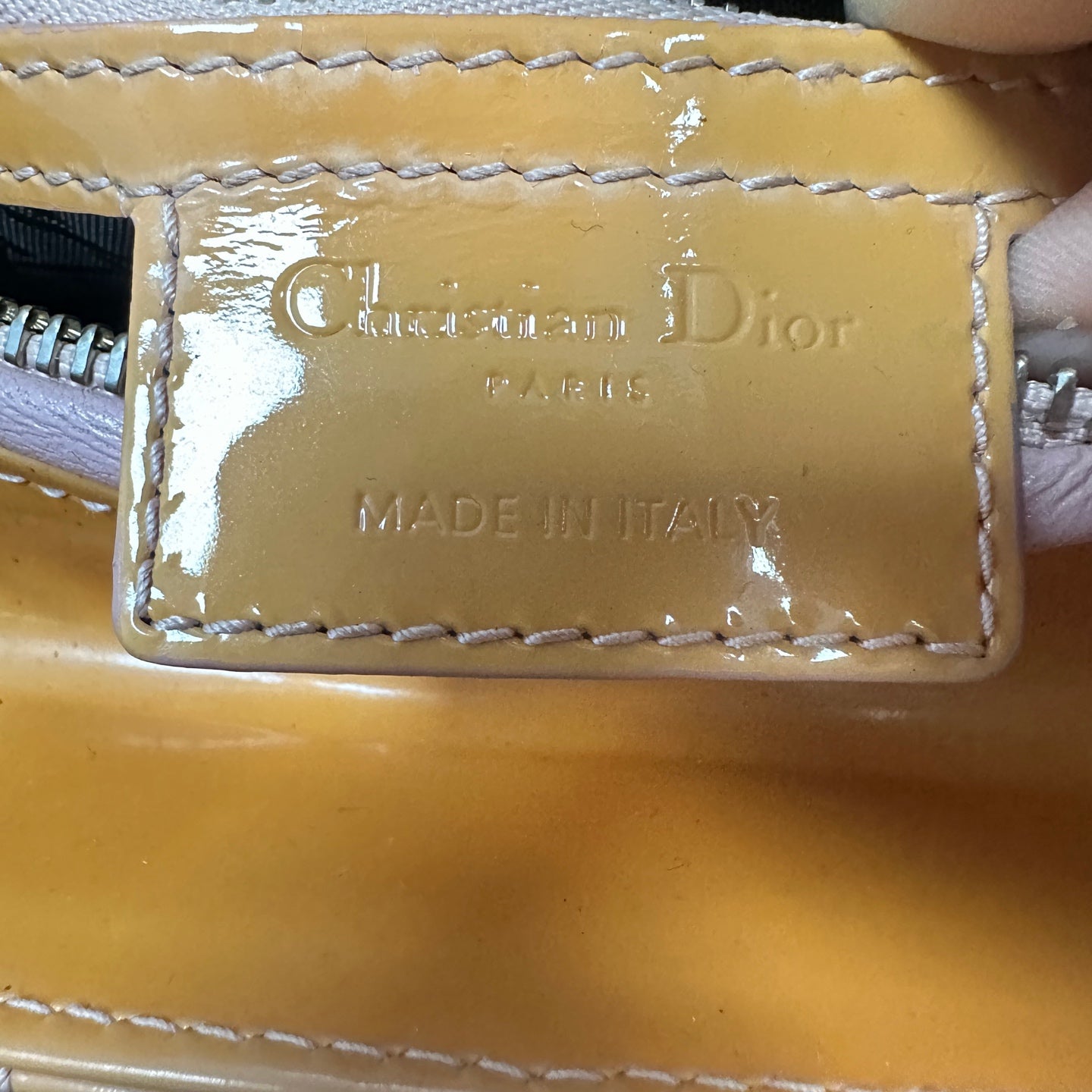 Dior - Lady Dior - Patent leather - Camel - (Medium)