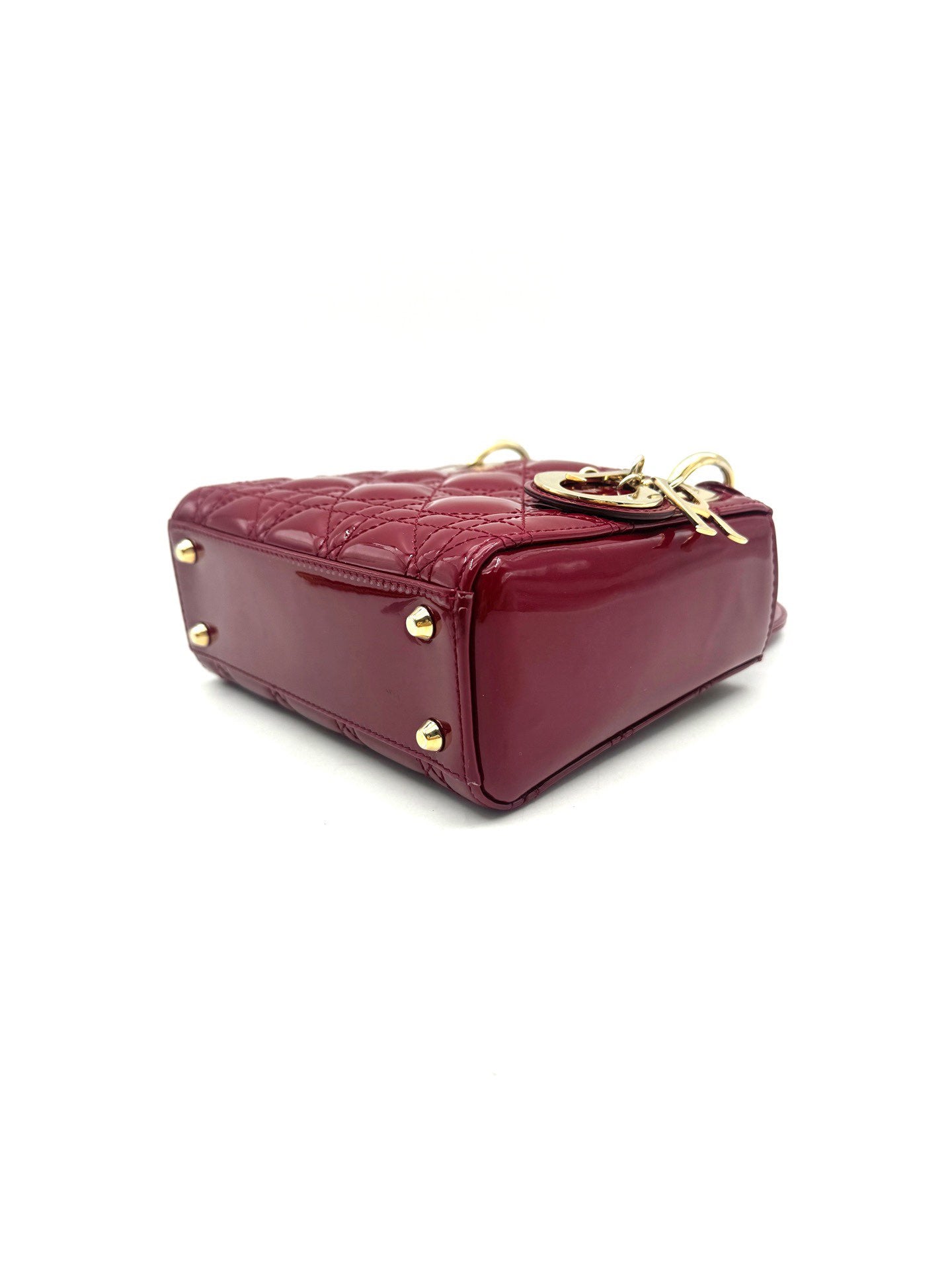 Dior - Lady Dior - Patent leather - Cherry Red with Gold-Tone Hardware - (mini)