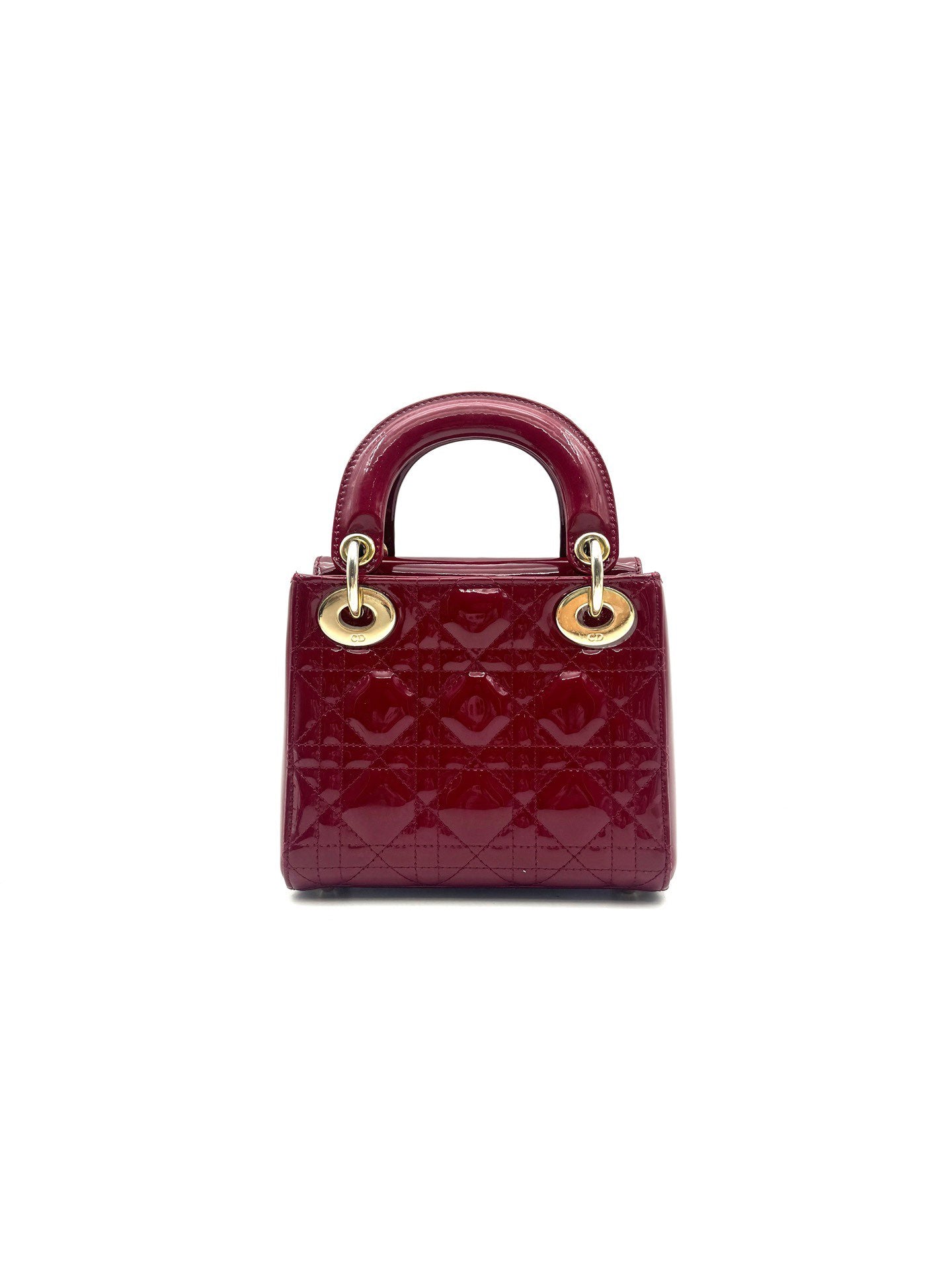 Dior - Lady Dior - Patent leather - Cherry Red with Gold-Tone Hardware - (mini)