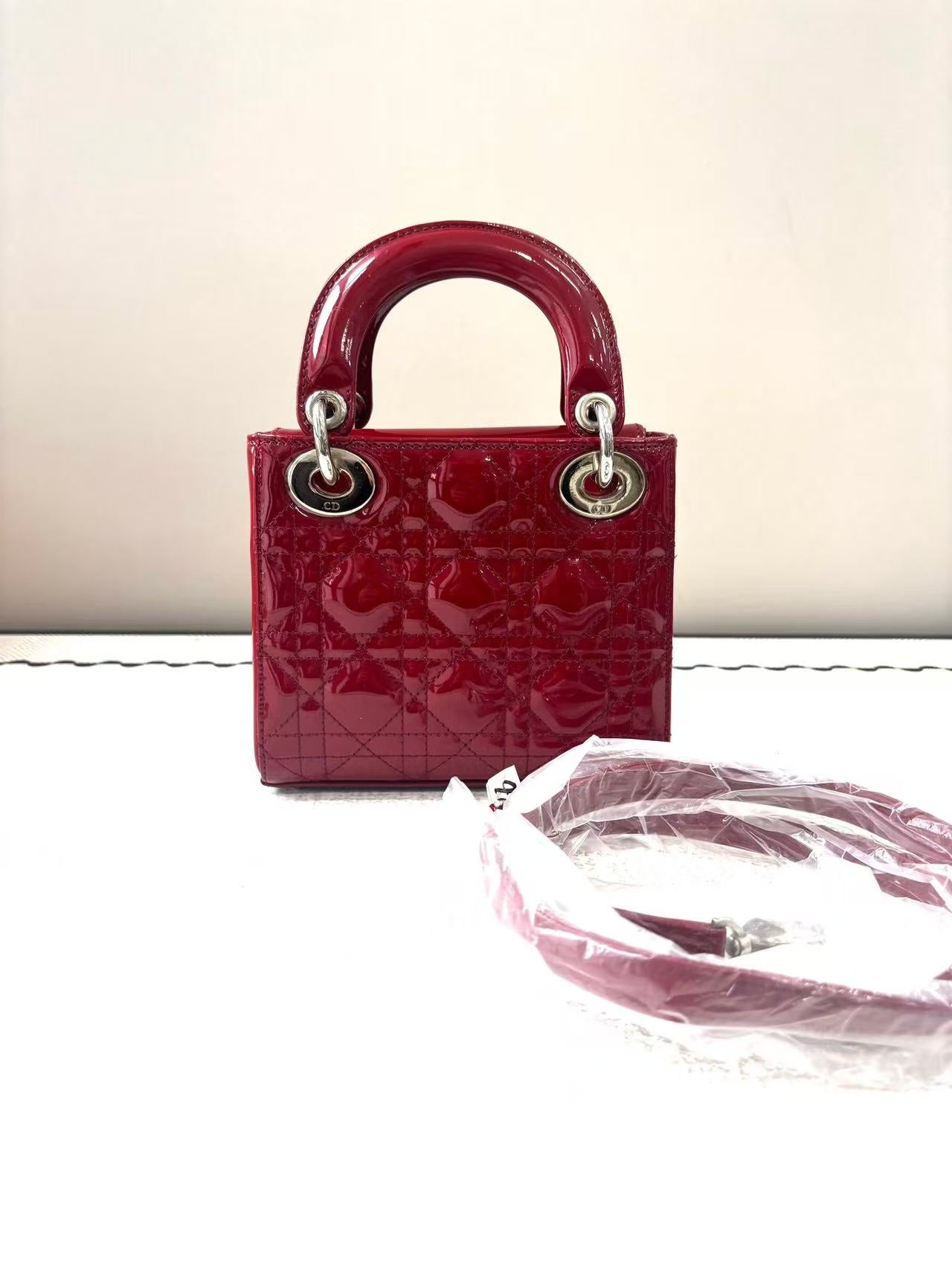 Dior - Lady Dior - Patent leather cowhide - Red - (mini)