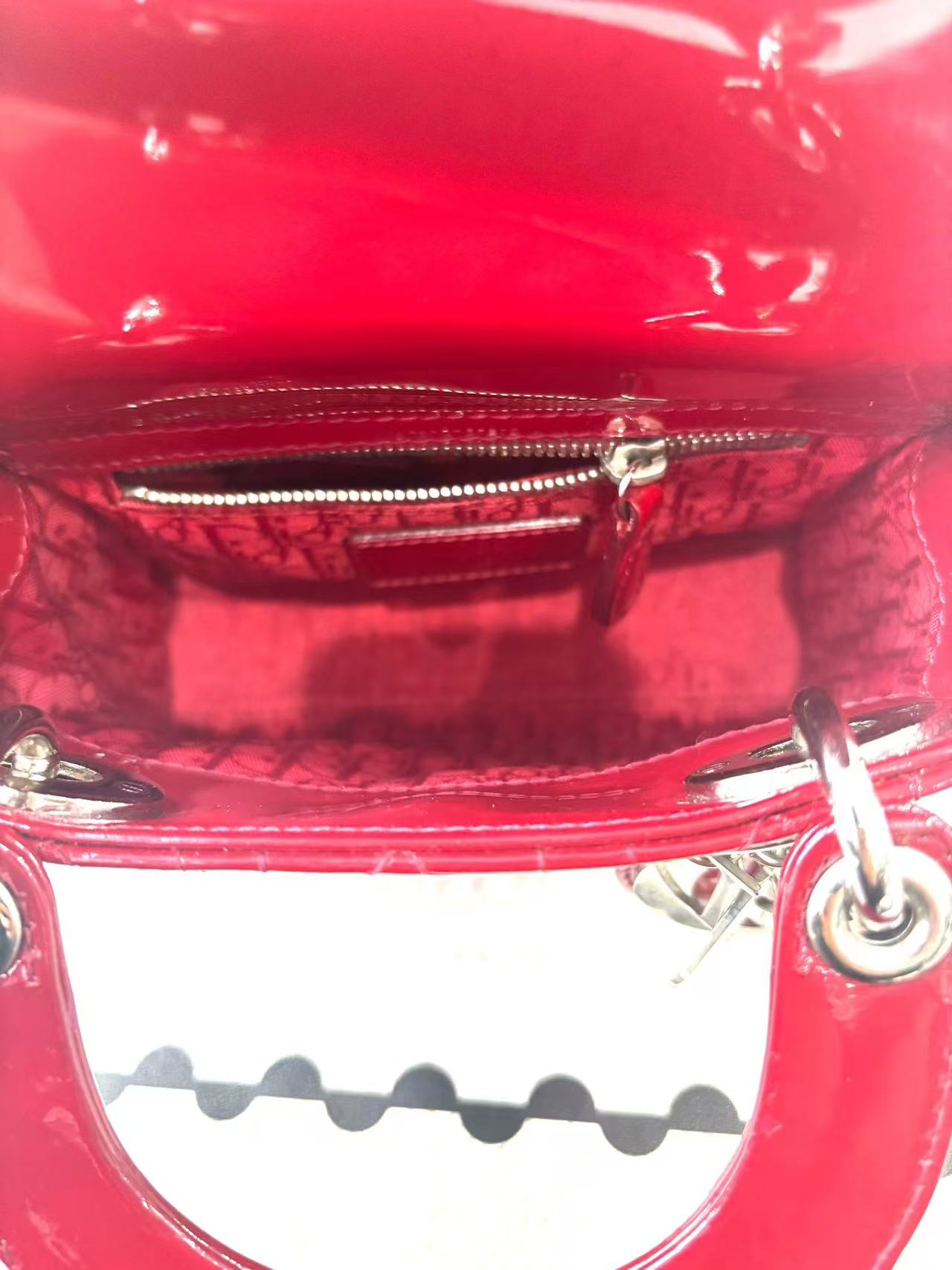 Dior - Lady Dior - Patent leather cowhide - Red - (mini)