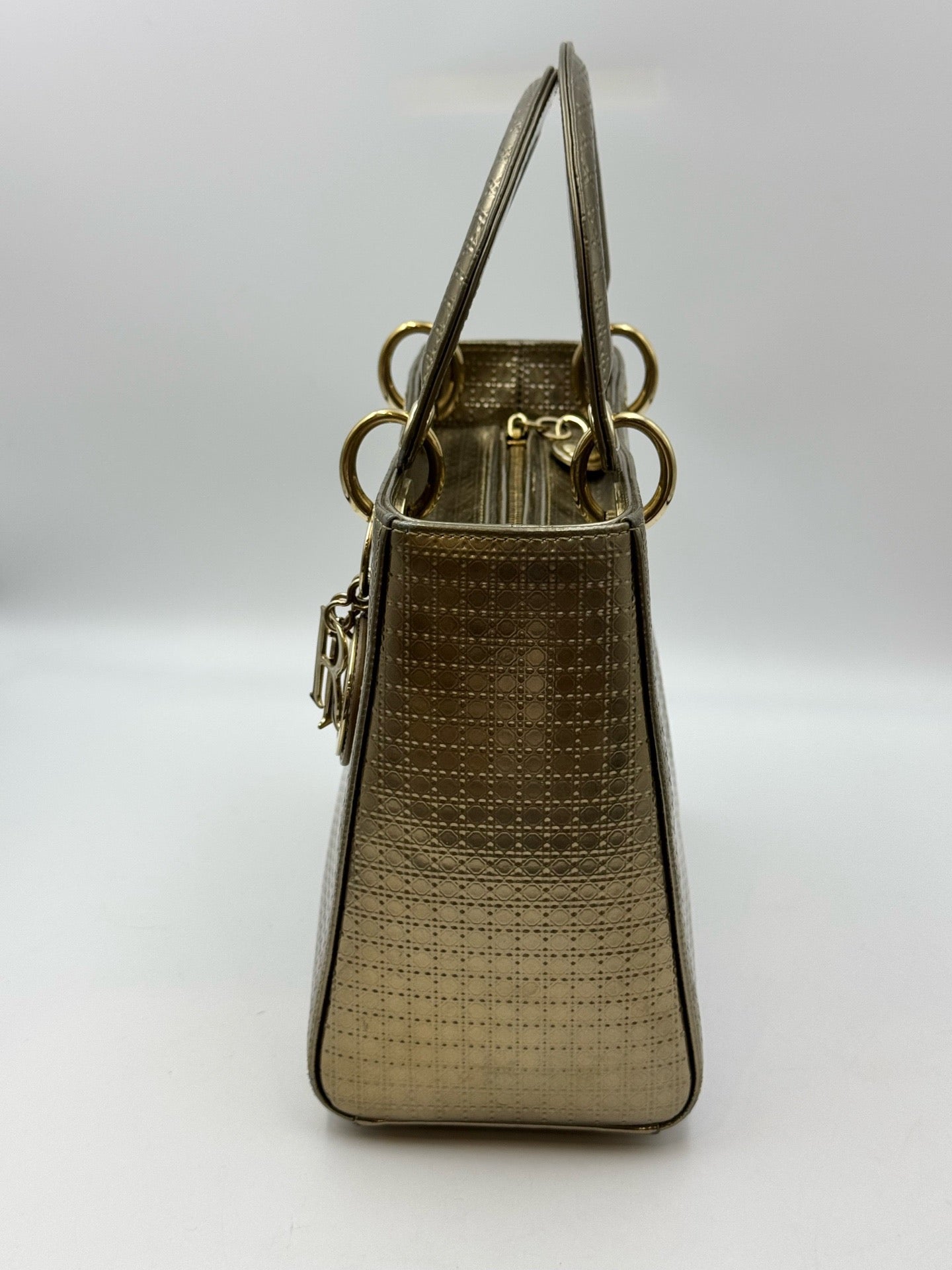 Dior - Lady Dior - Patent leather - Gold - (Medium)