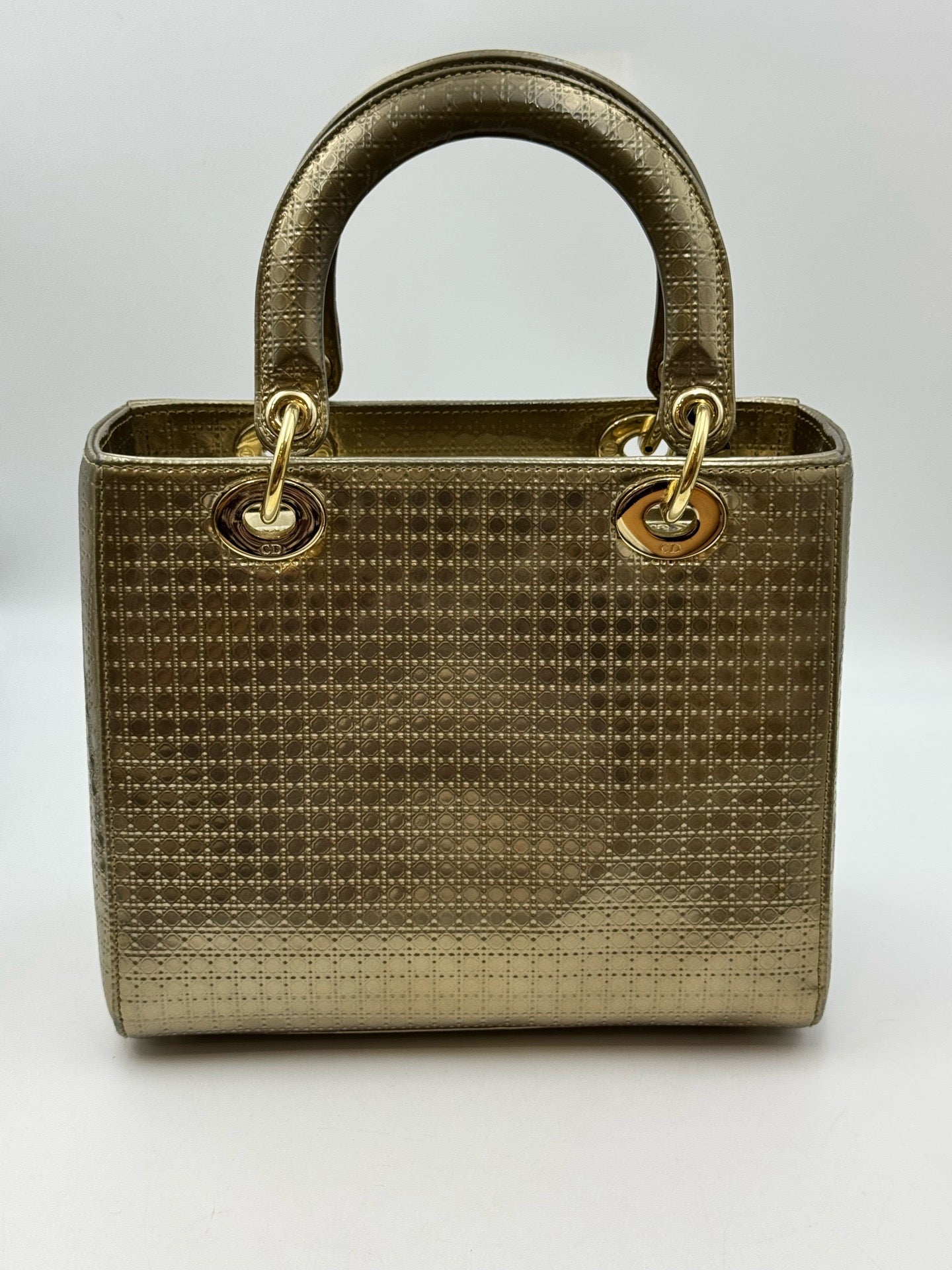Dior - Lady Dior - Patent leather - Gold - (Medium)