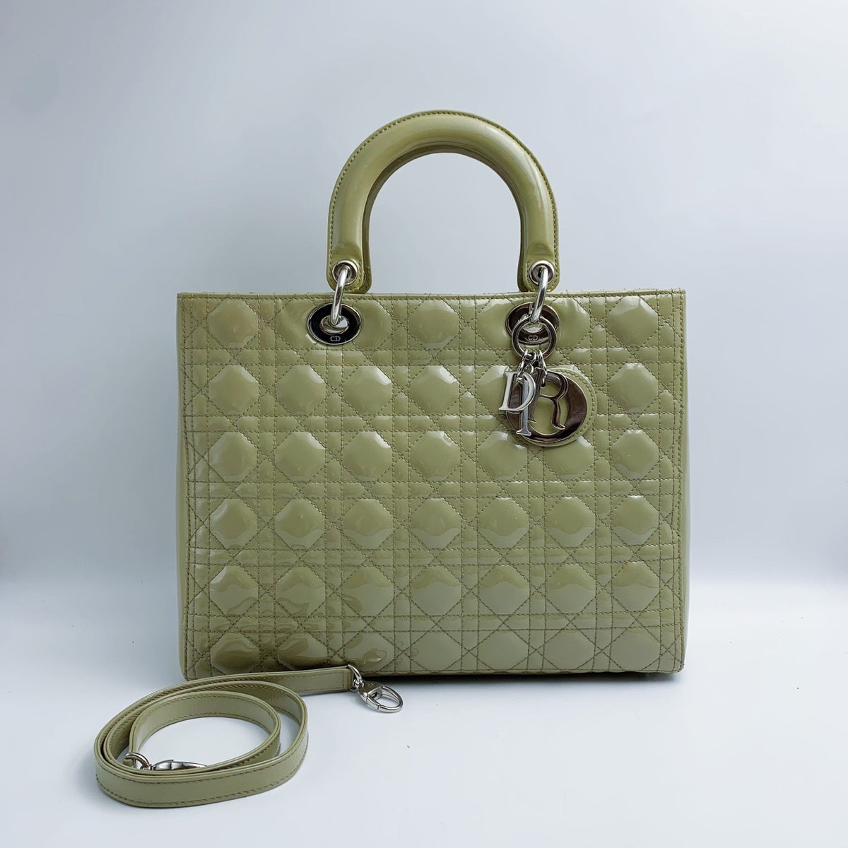 Dior - Lady Dior - Patent leather - Green - (Large)
