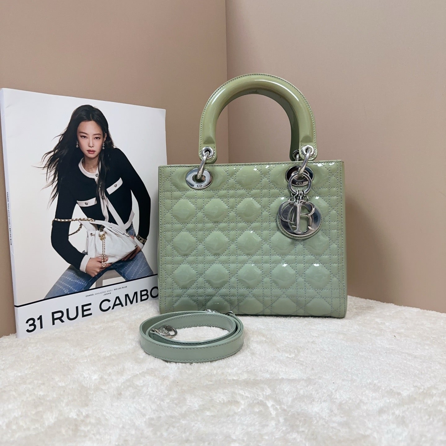 Dior - Lady Dior - Patent leather - Green - (medium)