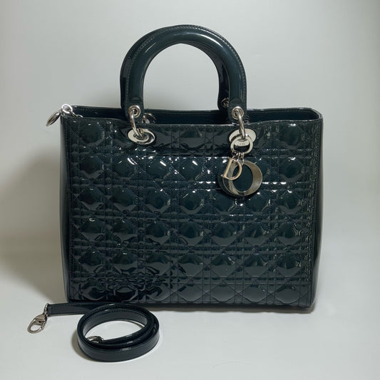 Dior - Lady Dior - Patent leather - Green - (medium)