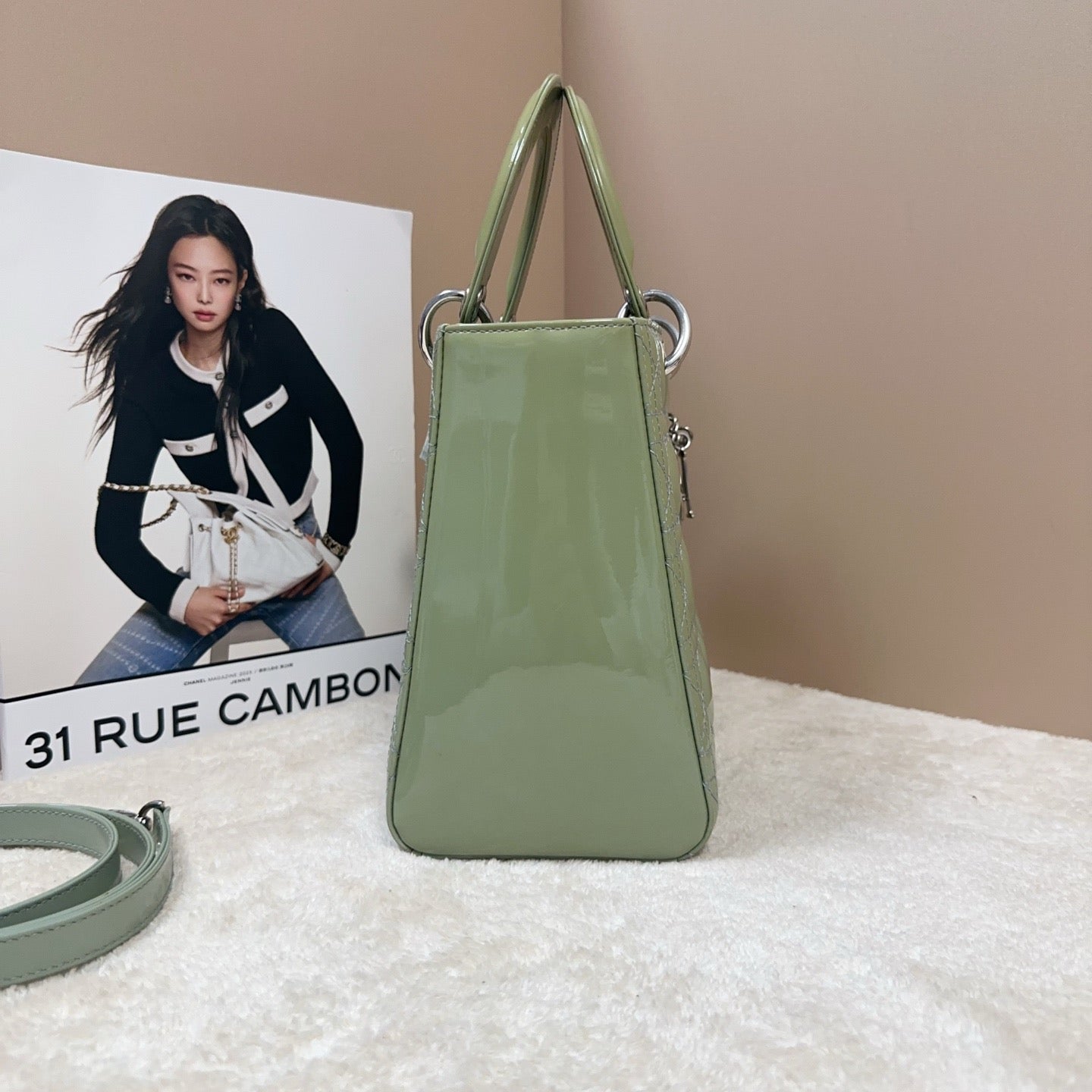 Dior - Lady Dior - Patent leather - Green - (medium)
