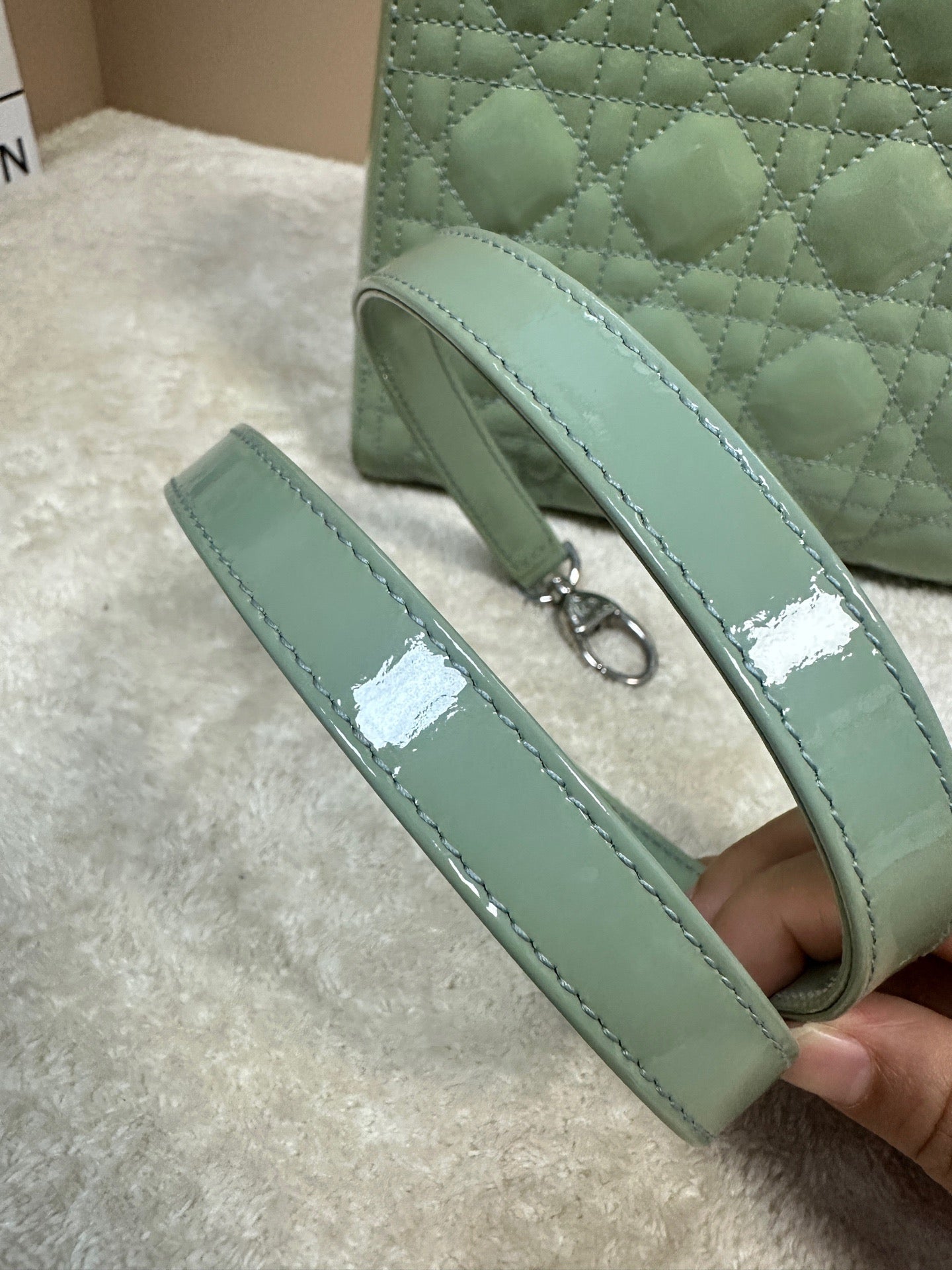 Dior - Lady Dior - Patent leather - Green - (medium)
