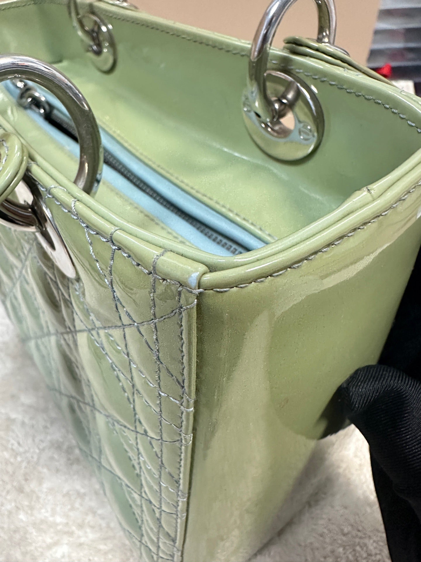 Dior - Lady Dior - Patent leather - Green - (medium)