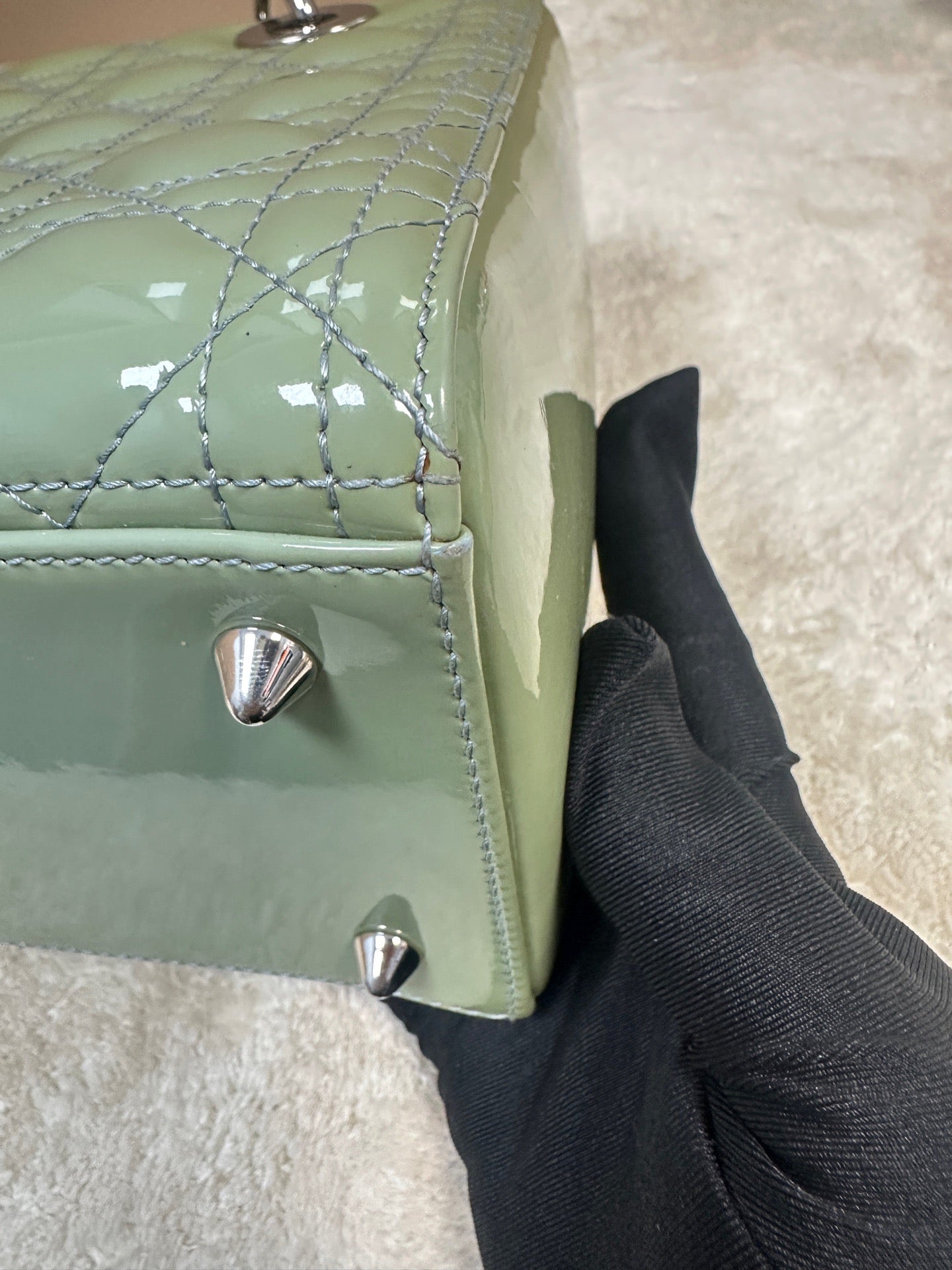 Dior - Lady Dior - Patent leather - Green - (medium)