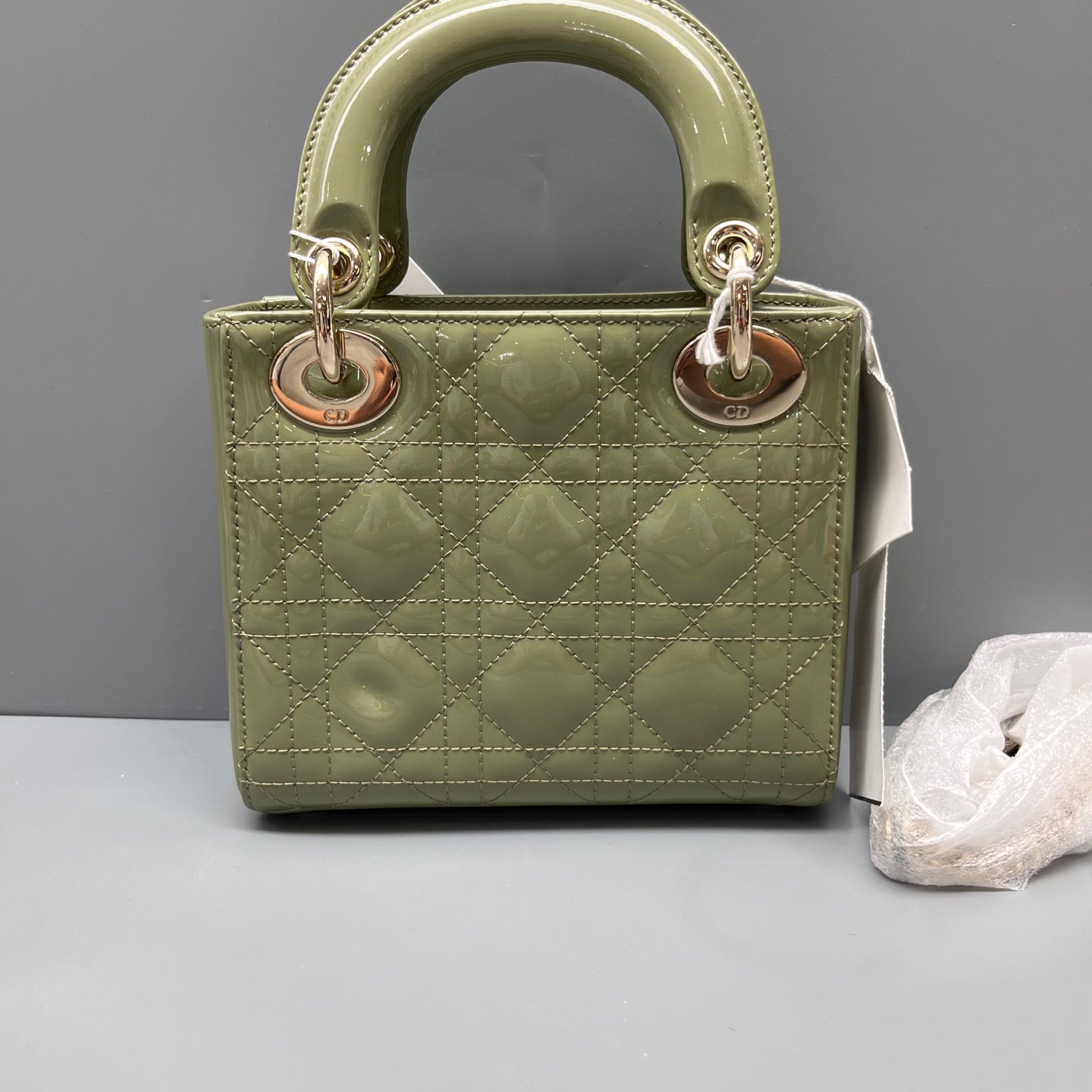 Dior - Lady Dior - Patent leather - Green - (mini)