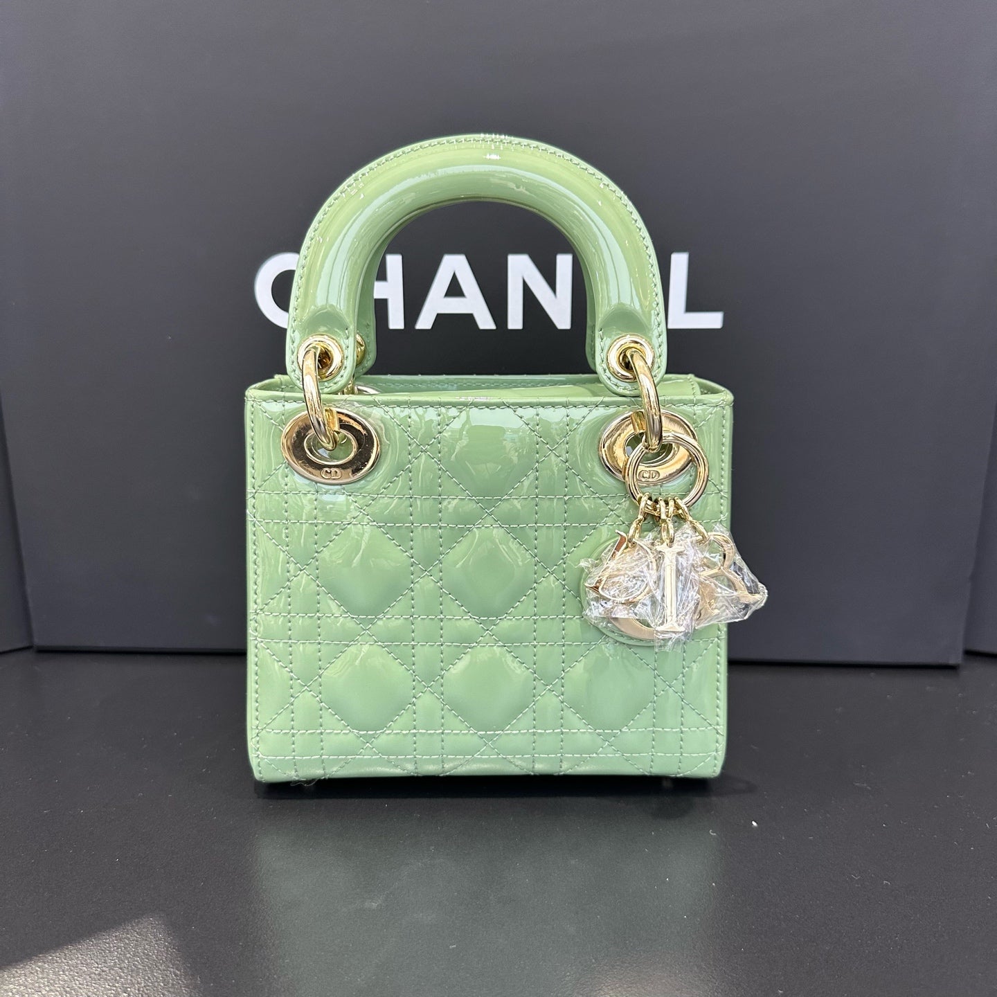 Dior - Lady Dior - Patent leather - Green - (mini)