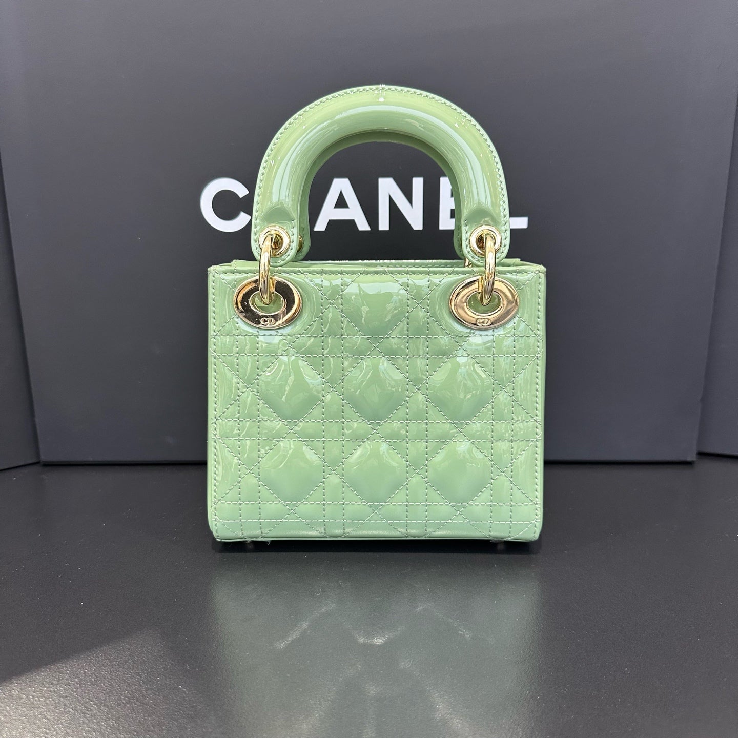 Dior - Lady Dior - Patent leather - Green - (mini)
