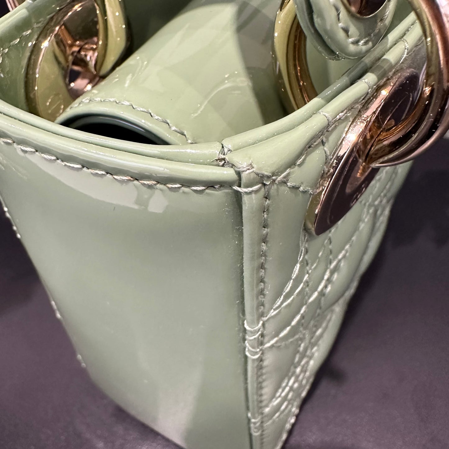 Dior - Lady Dior - Patent leather - Green - (mini)