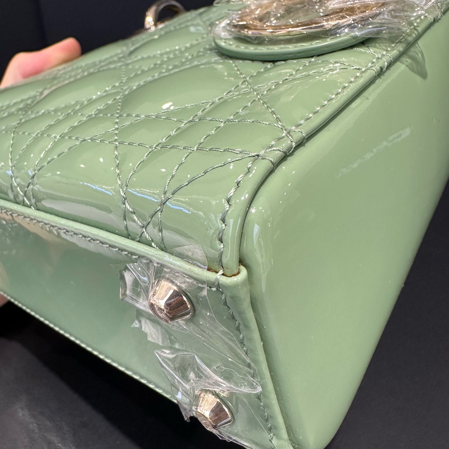 Dior - Lady Dior - Patent leather - Green - (mini)