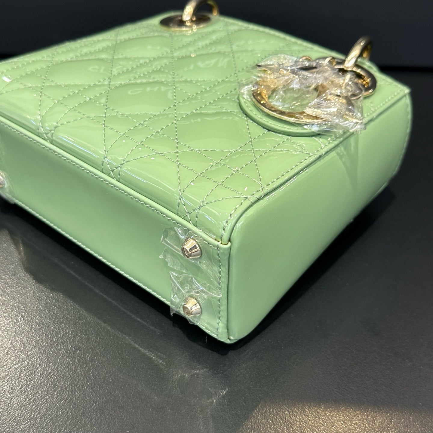Dior - Lady Dior - Patent leather - Green - (mini)