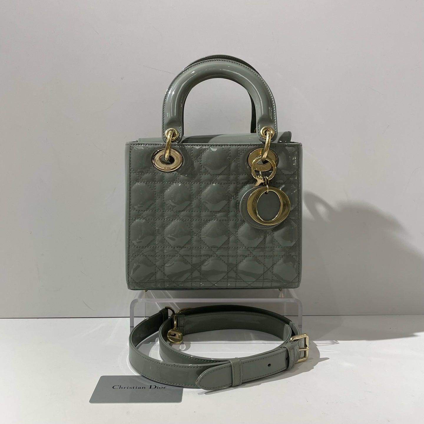 Dior - Lady Dior - Patent leather - Green - (small)