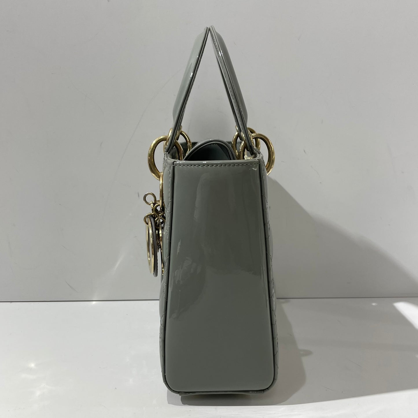 Dior - Lady Dior - Patent leather - Green - (small)