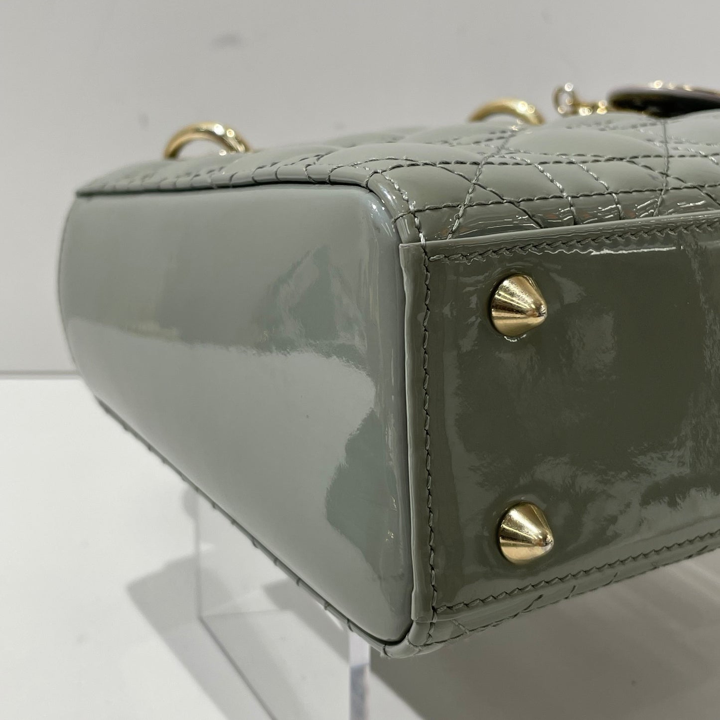 Dior - Lady Dior - Patent leather - Green - (small)