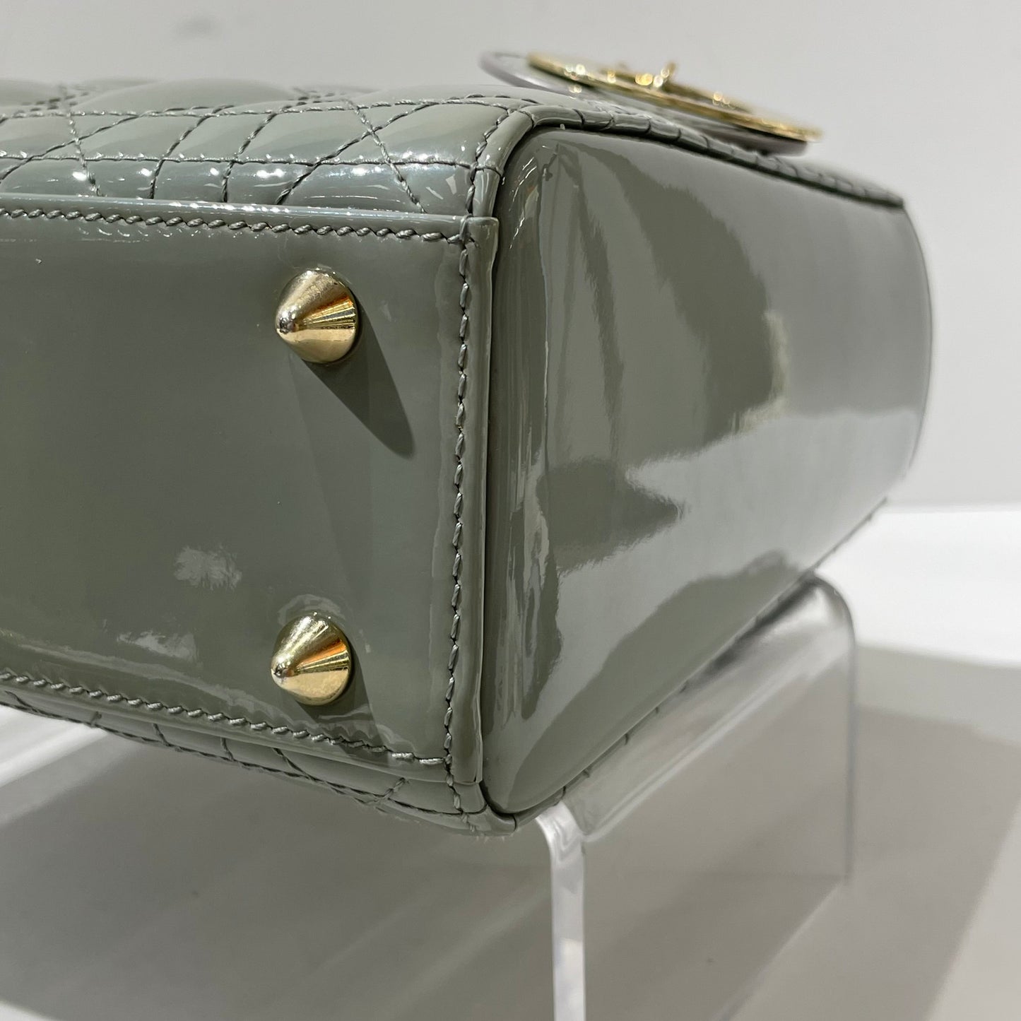 Dior - Lady Dior - Patent leather - Green - (small)
